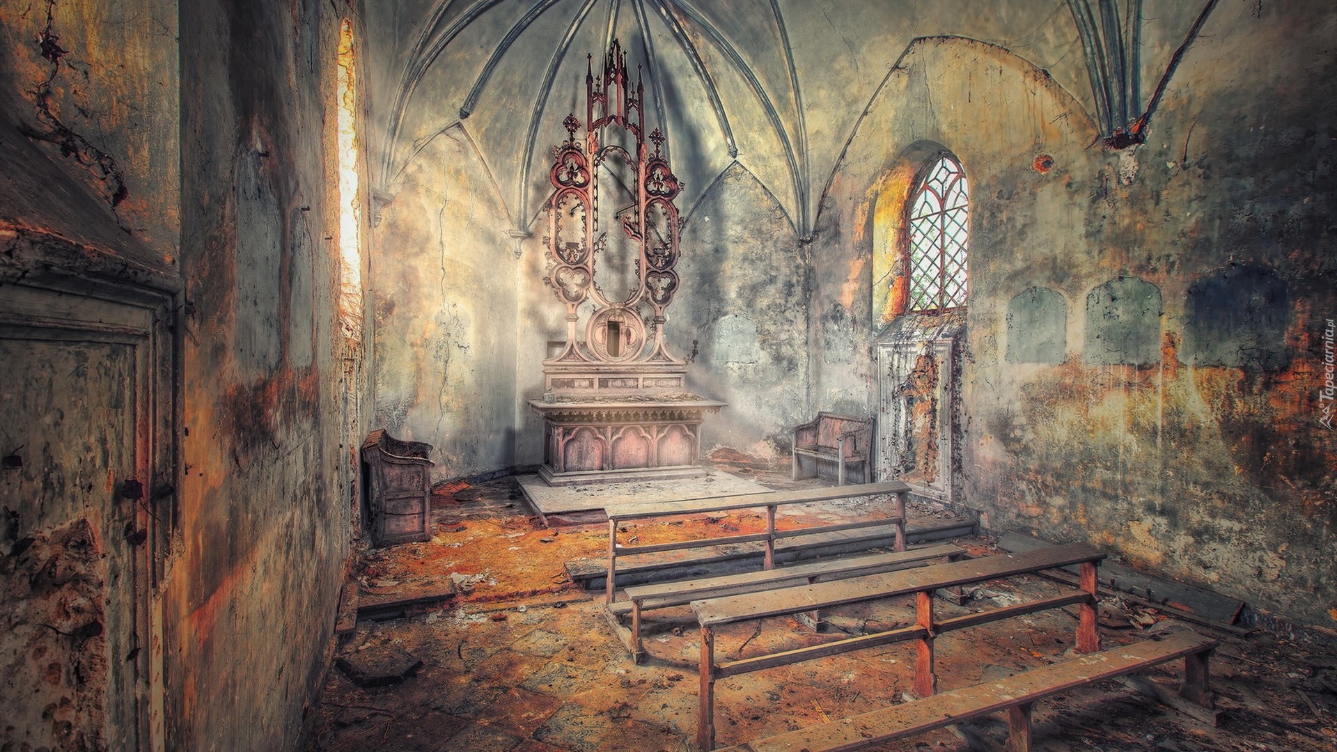 Wnętrze, Ruina, Cerkiew, Kaplica