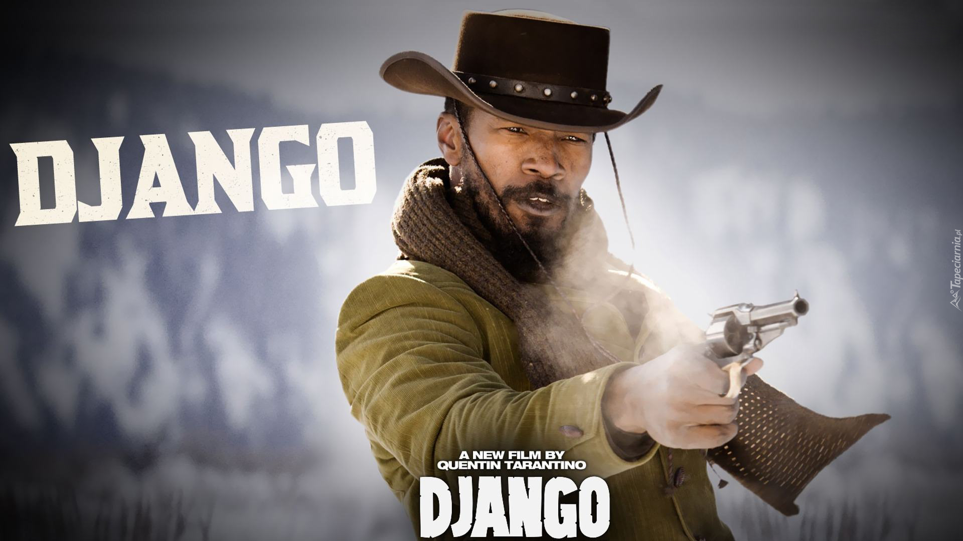 Django Unchained, Jamie Foxx, Pistolet, Western, Kapelusz