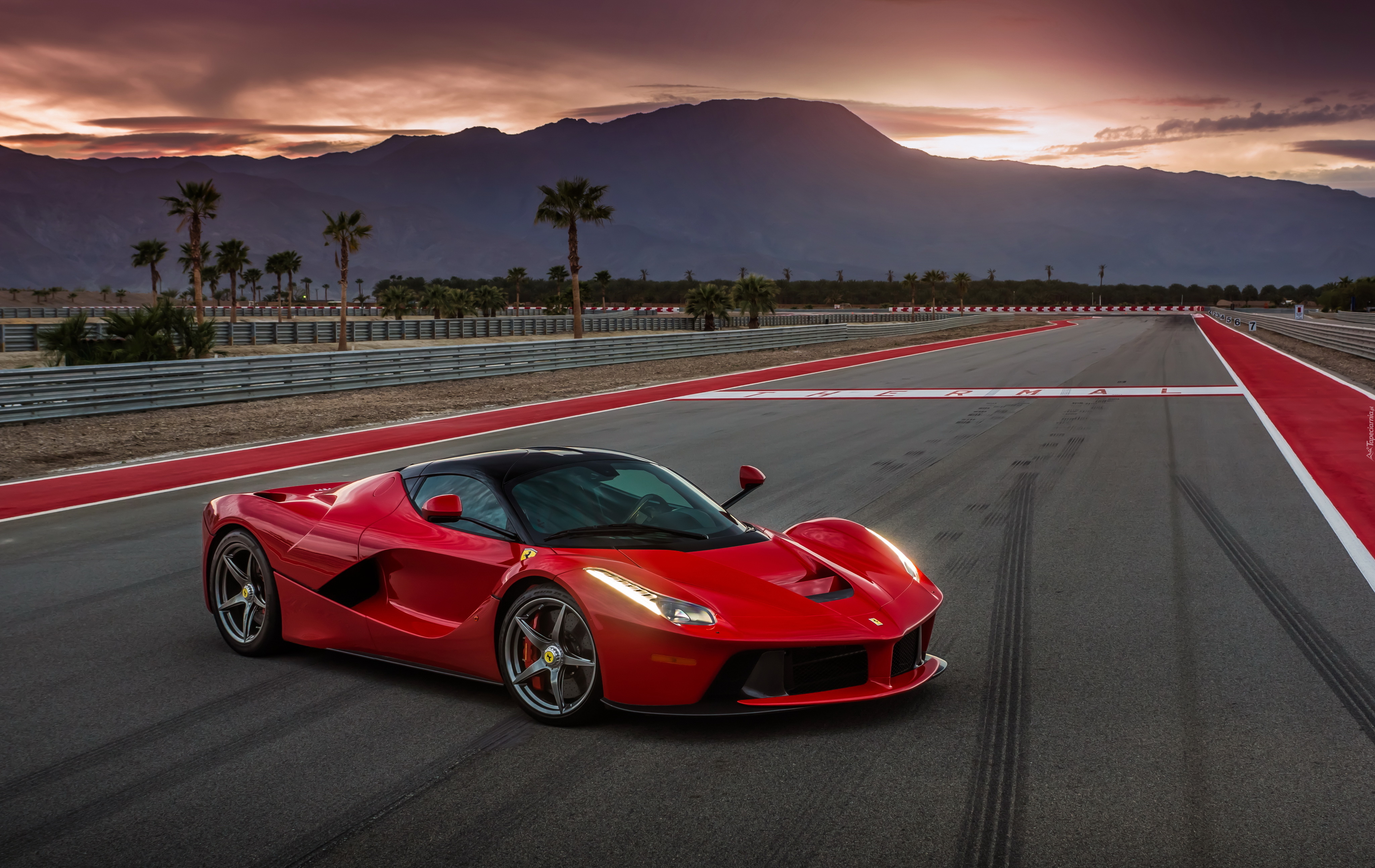 Czerwony, Samochód, Ferrari, LaFerrari