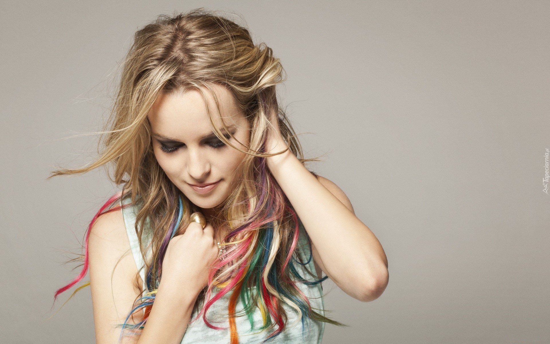 Dziewczyna, Kolorowe, Włosy, Bridgit Mendler, Aktorka, Piosenkarka