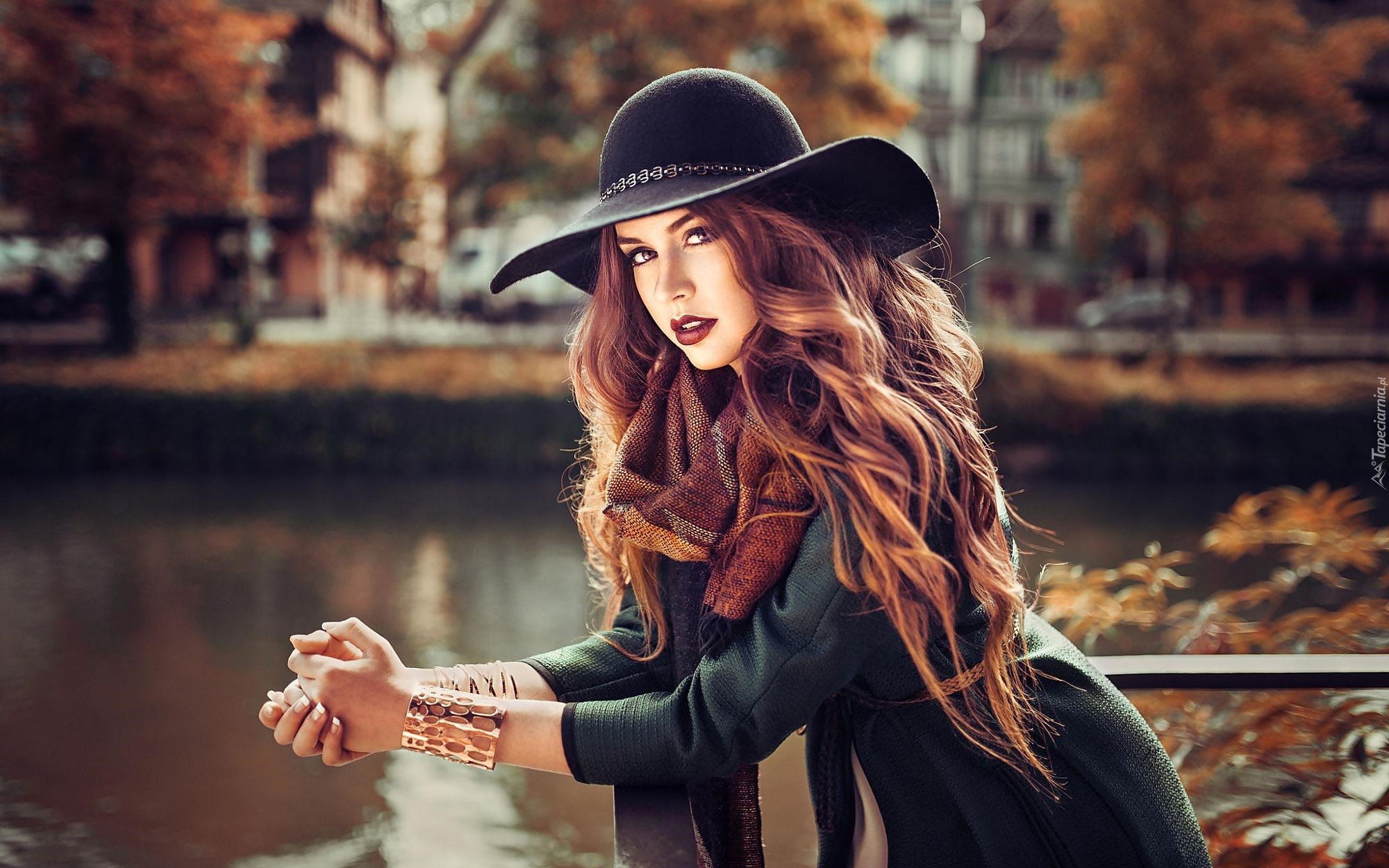 Długowłosa, Dziewczyna, Modelka, Kapelusz