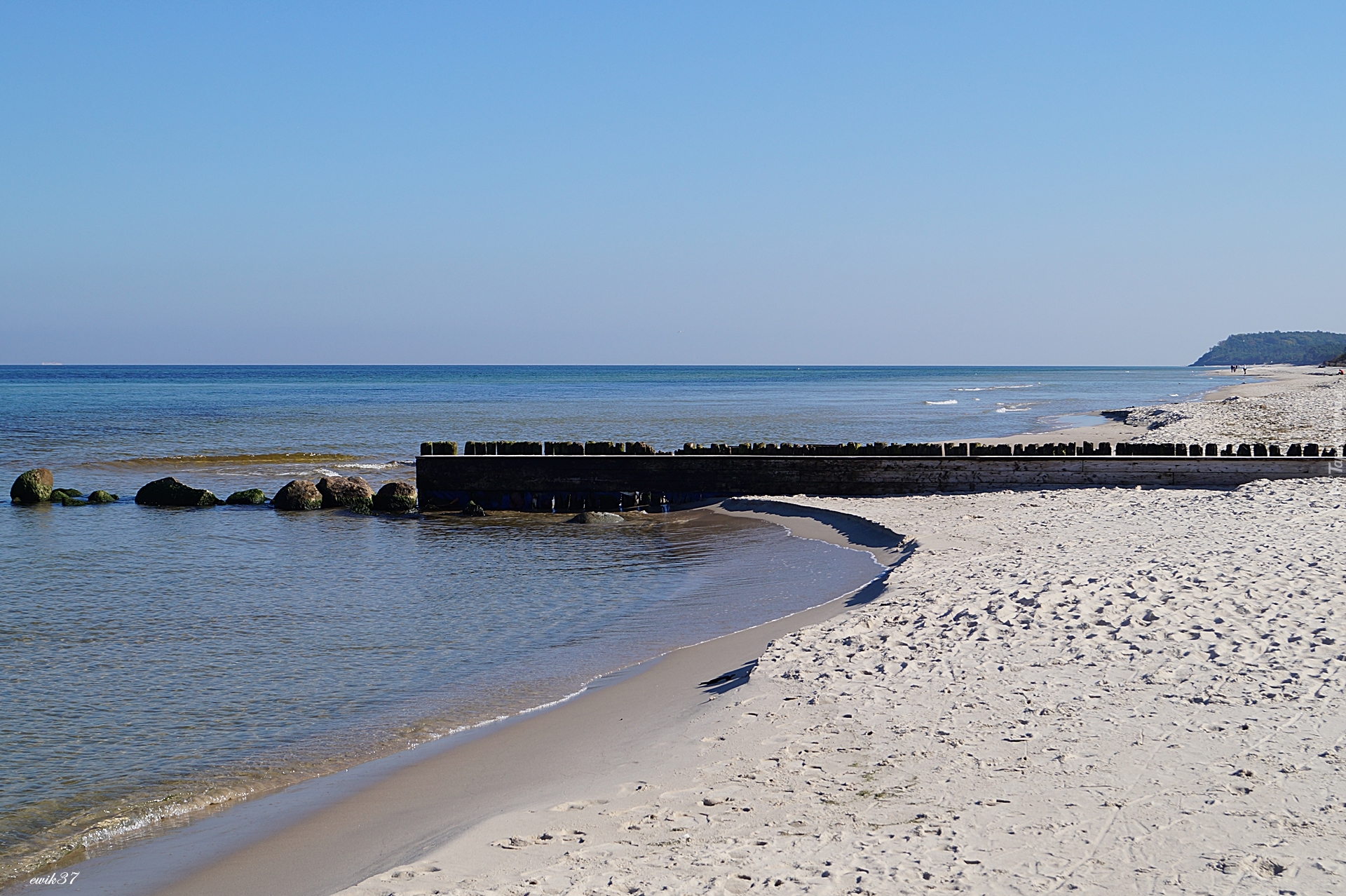 Plaża, Kamienie, Drewniane, Pale, Morze