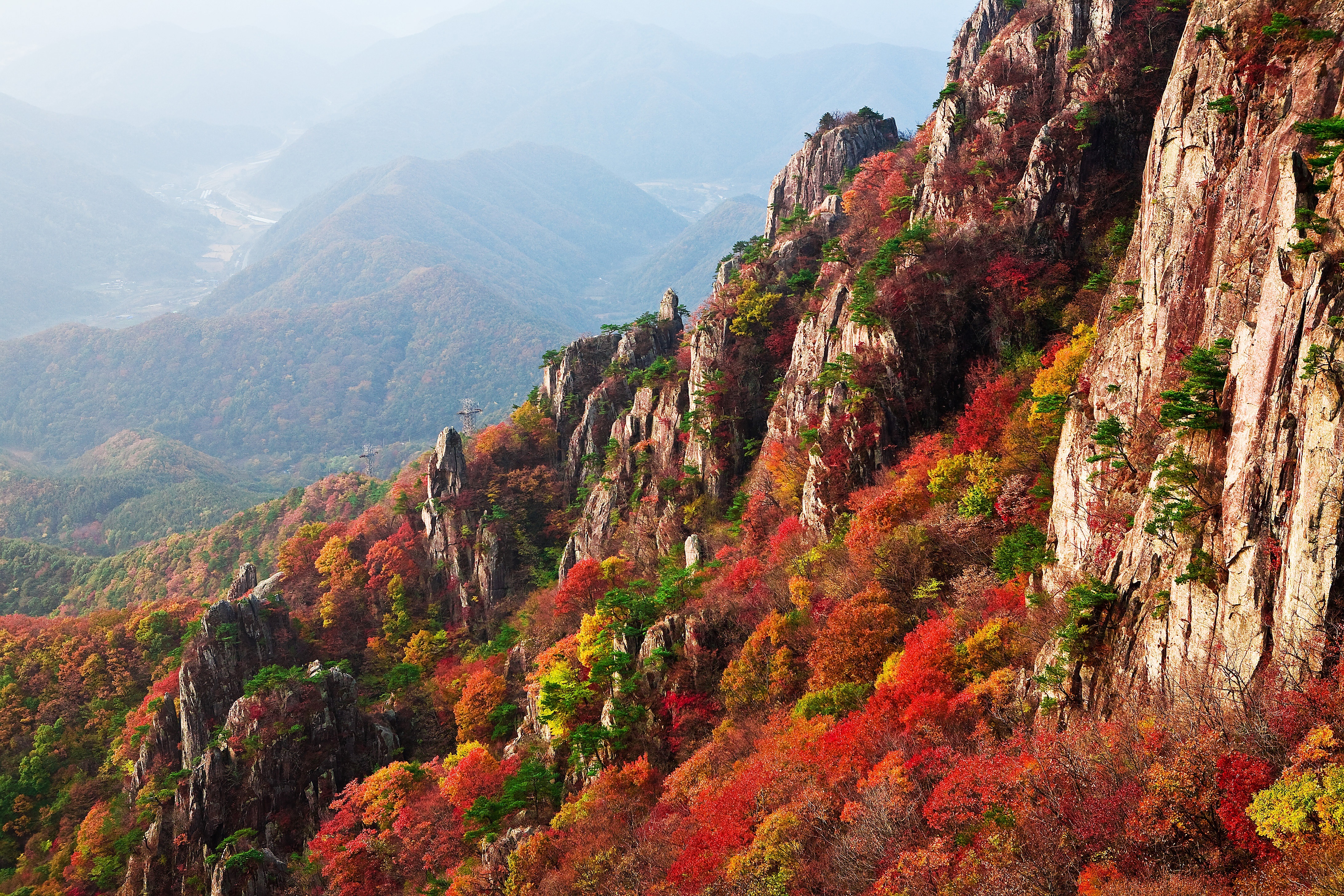Jesień, Góry, Kolorowe, Krzewy