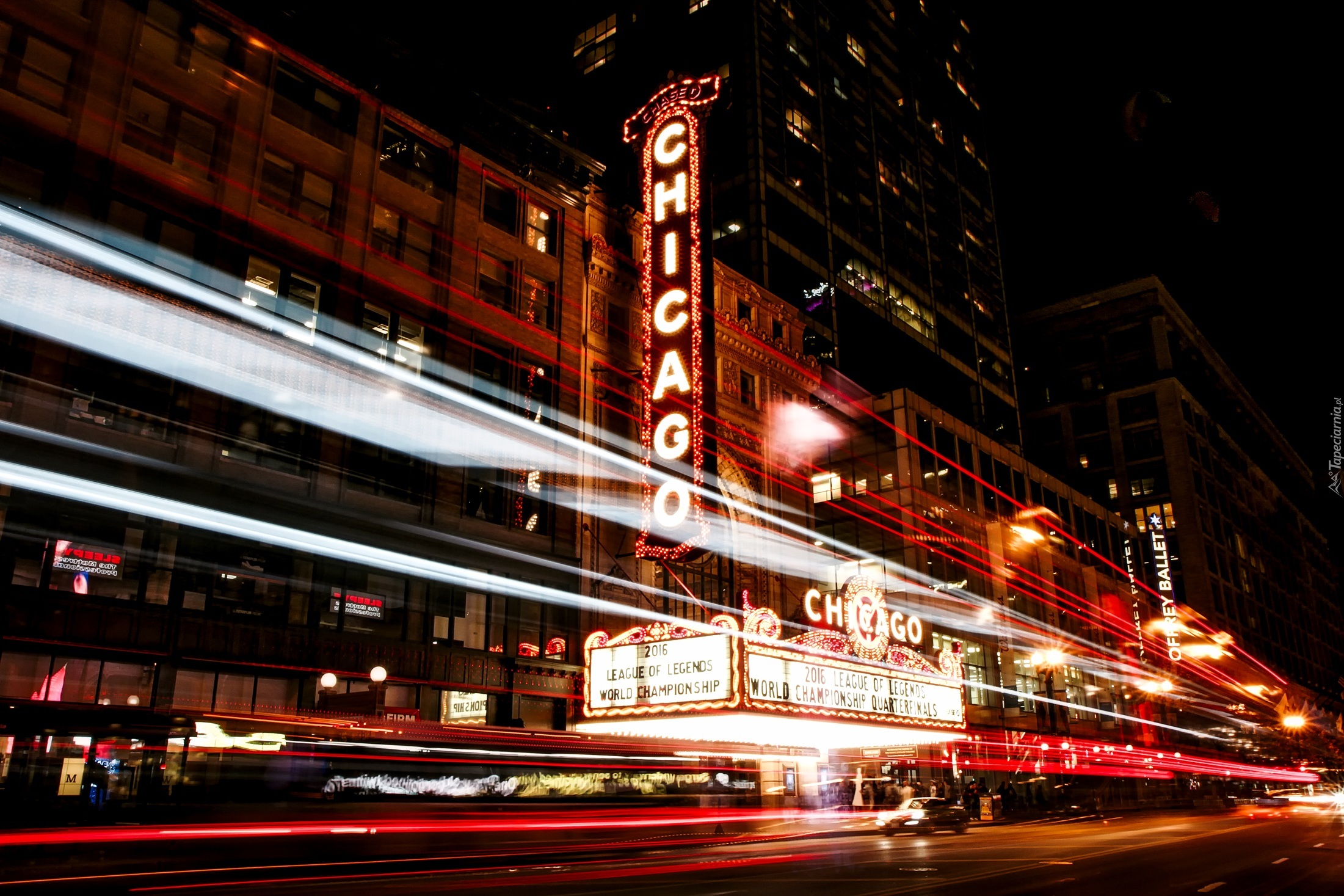 Chicago, Stany Zjednoczone, Miasto Nocą