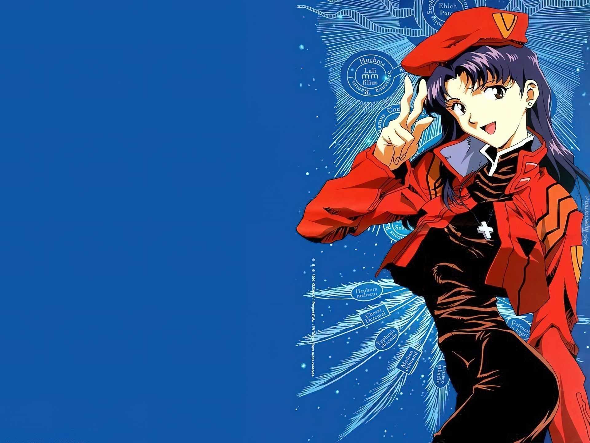 beret, kobieta, Neon Genesis Evangelion