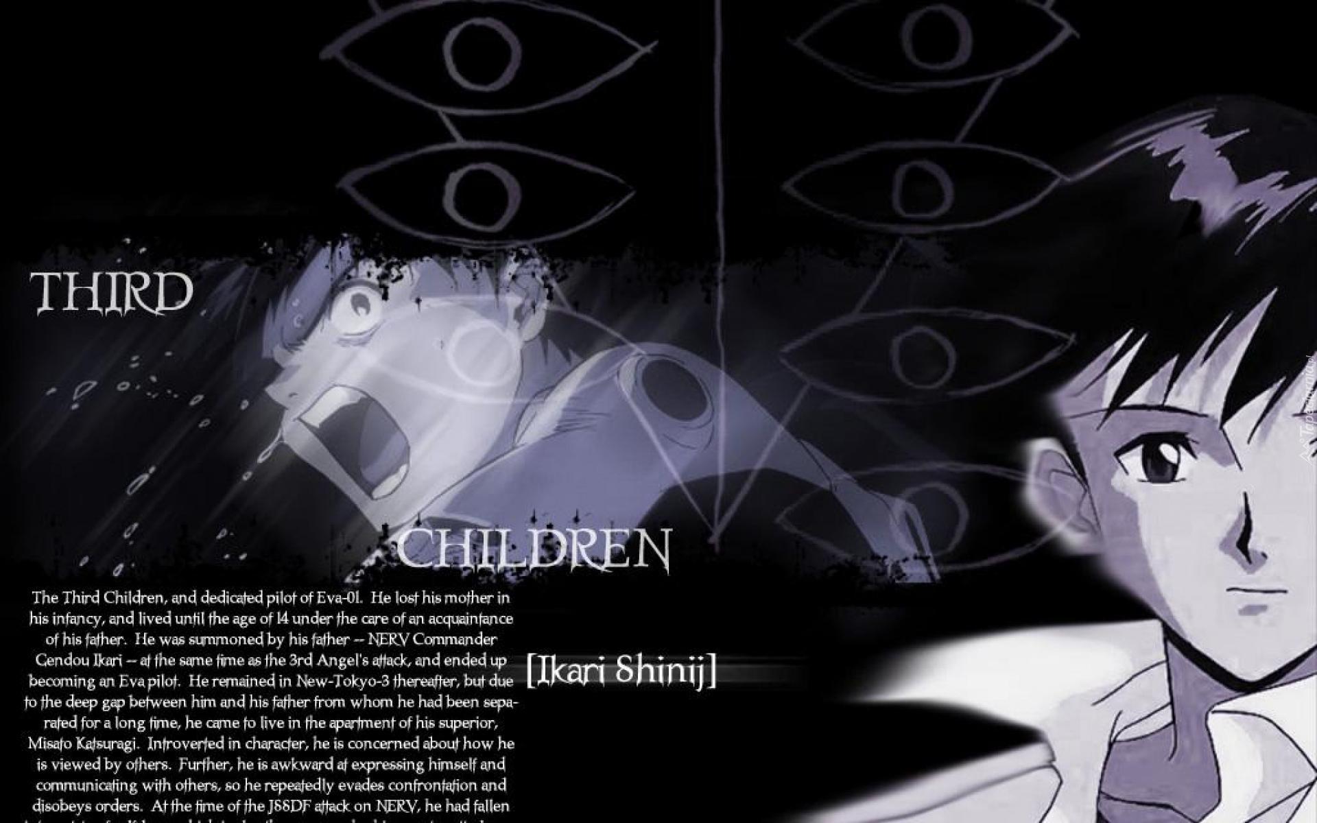 Neon Genesis Evangelion, oczy, twarz