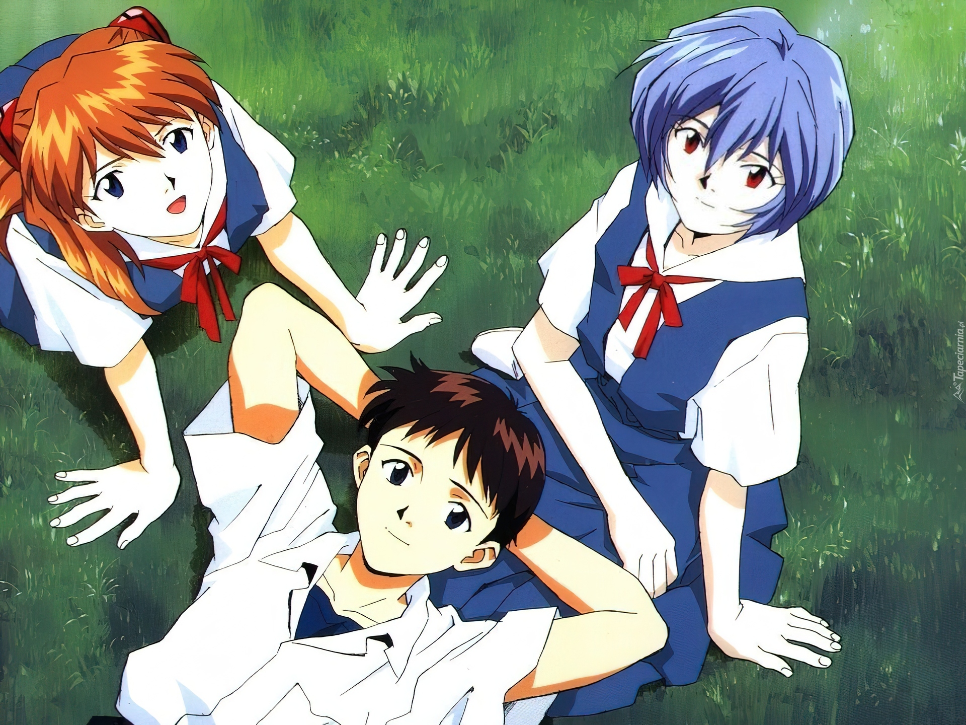 Neon Genesis Evangelion, ludzie, trawa