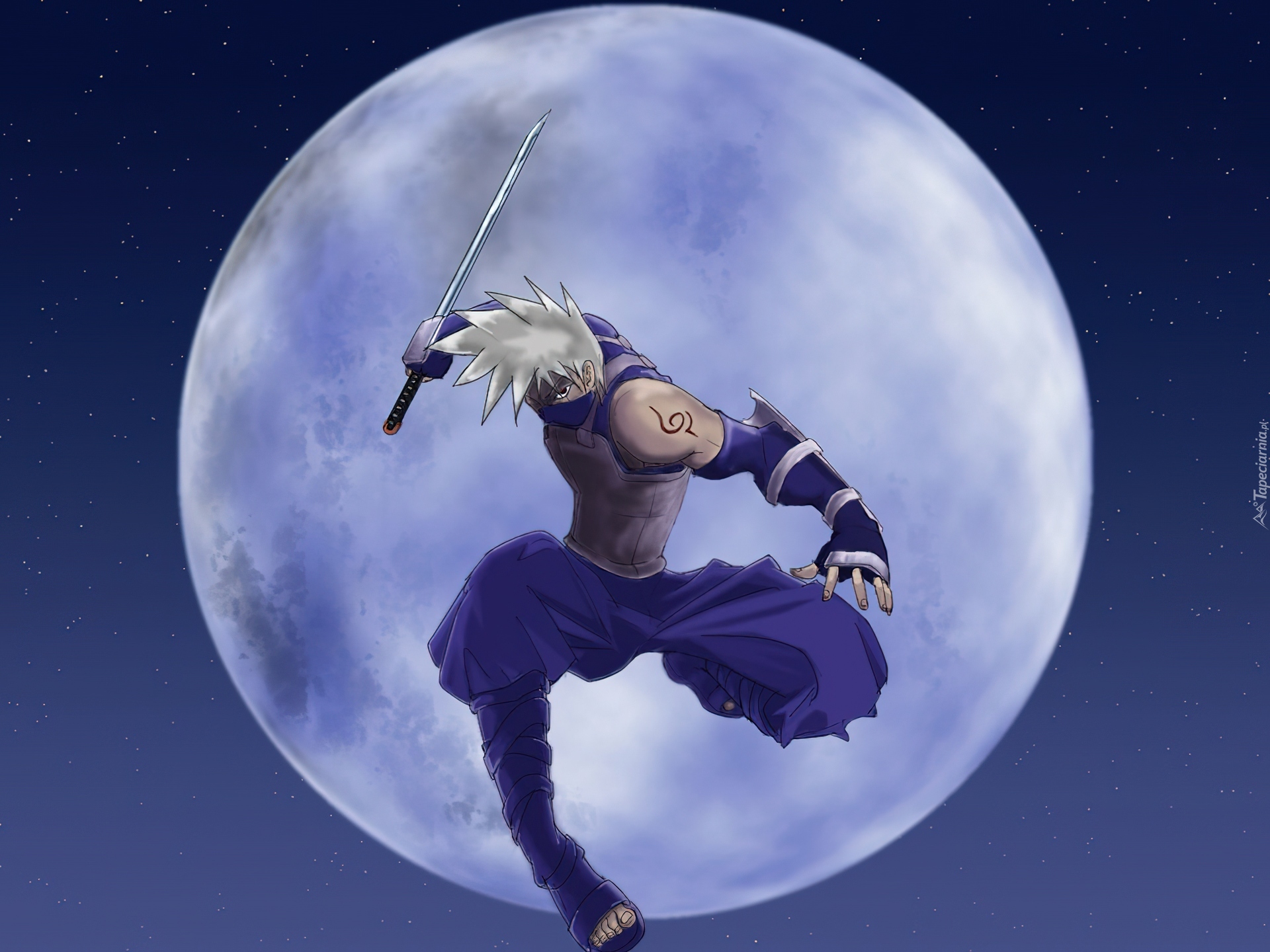 Naruto, miecz, księżyc