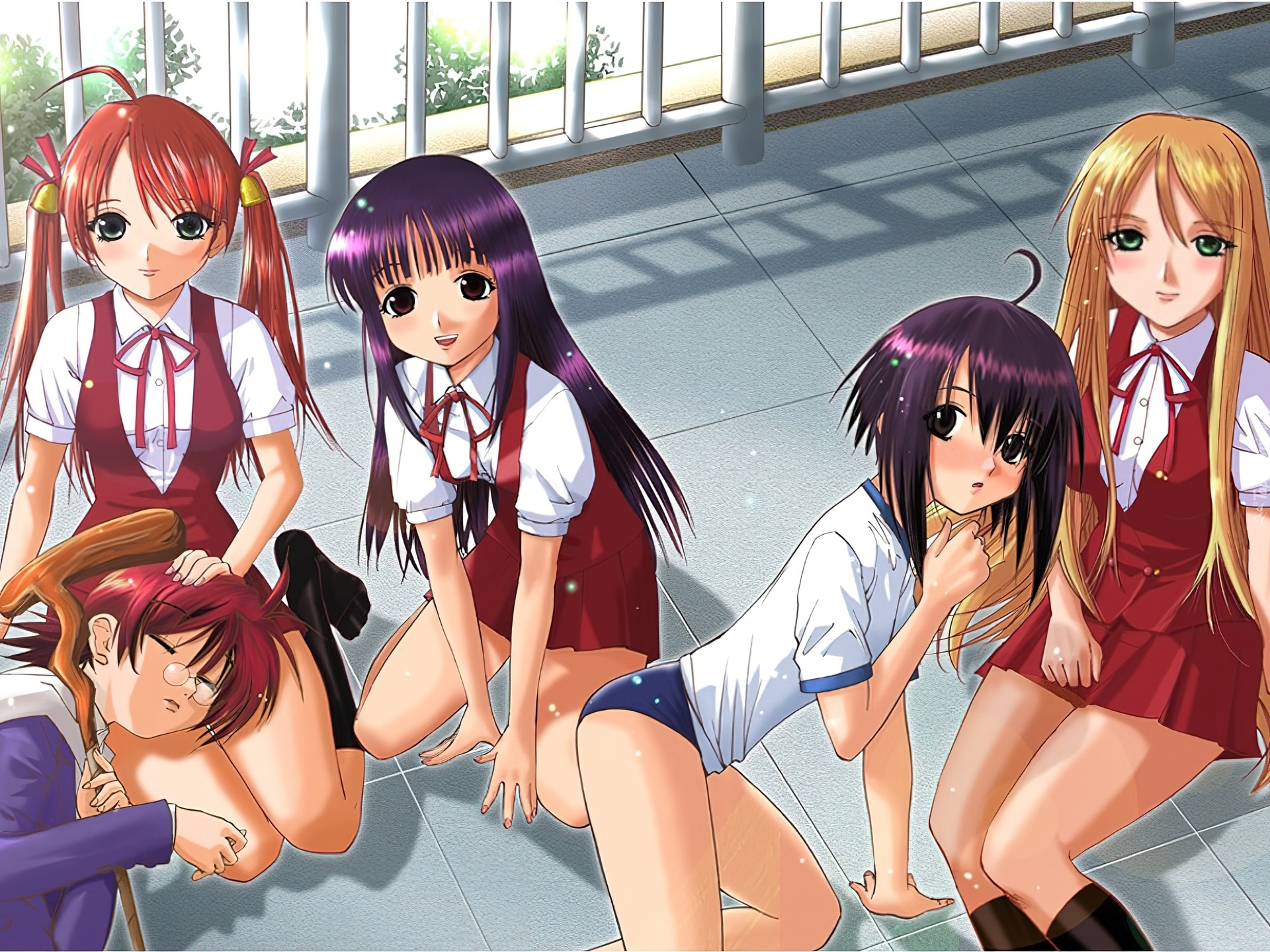 Mahou Sensei Negima, kobiety, balkon