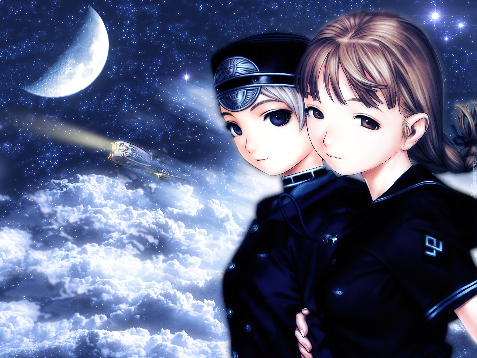 Last Exile, kobiety, pojazd, moon