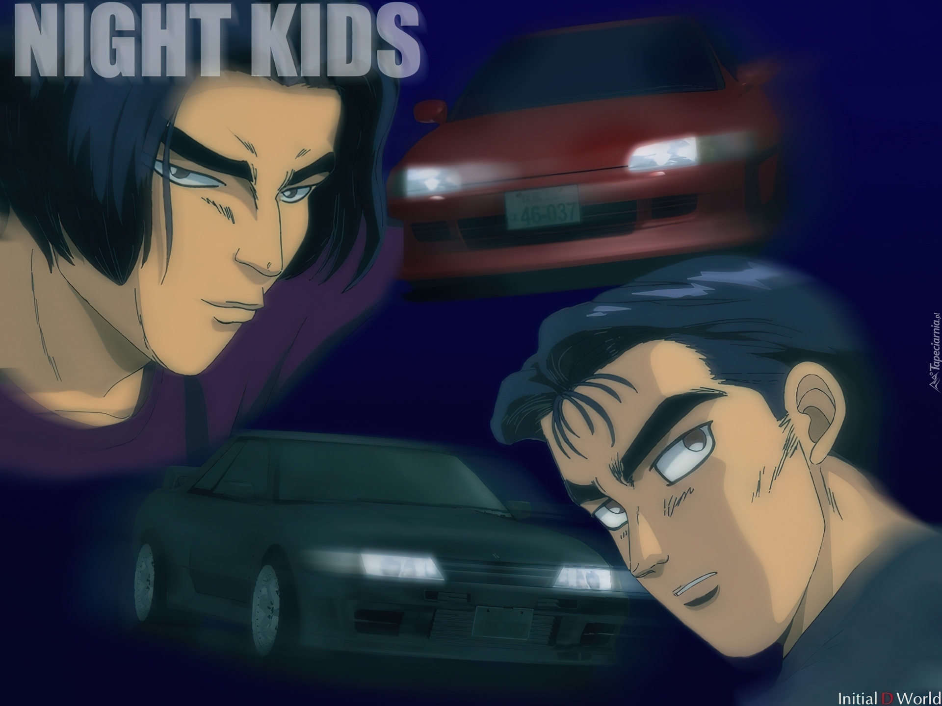 Initial D, night, kids, auto, ludzie