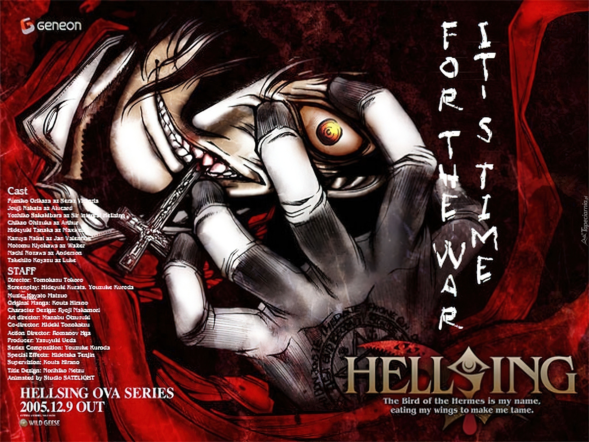 Hellsing, twarz, oko, ręka