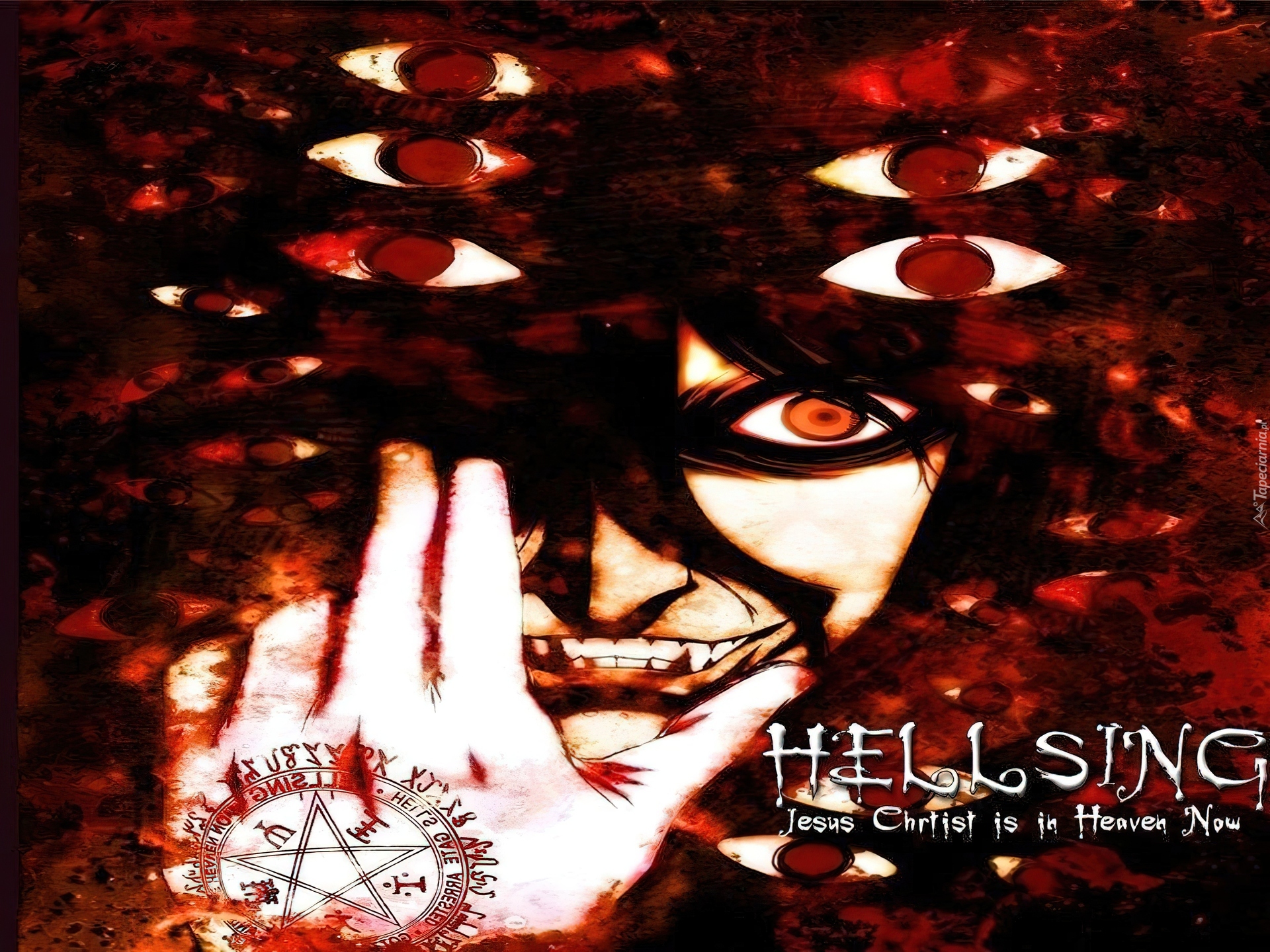 Hellsing, twarz, oczy