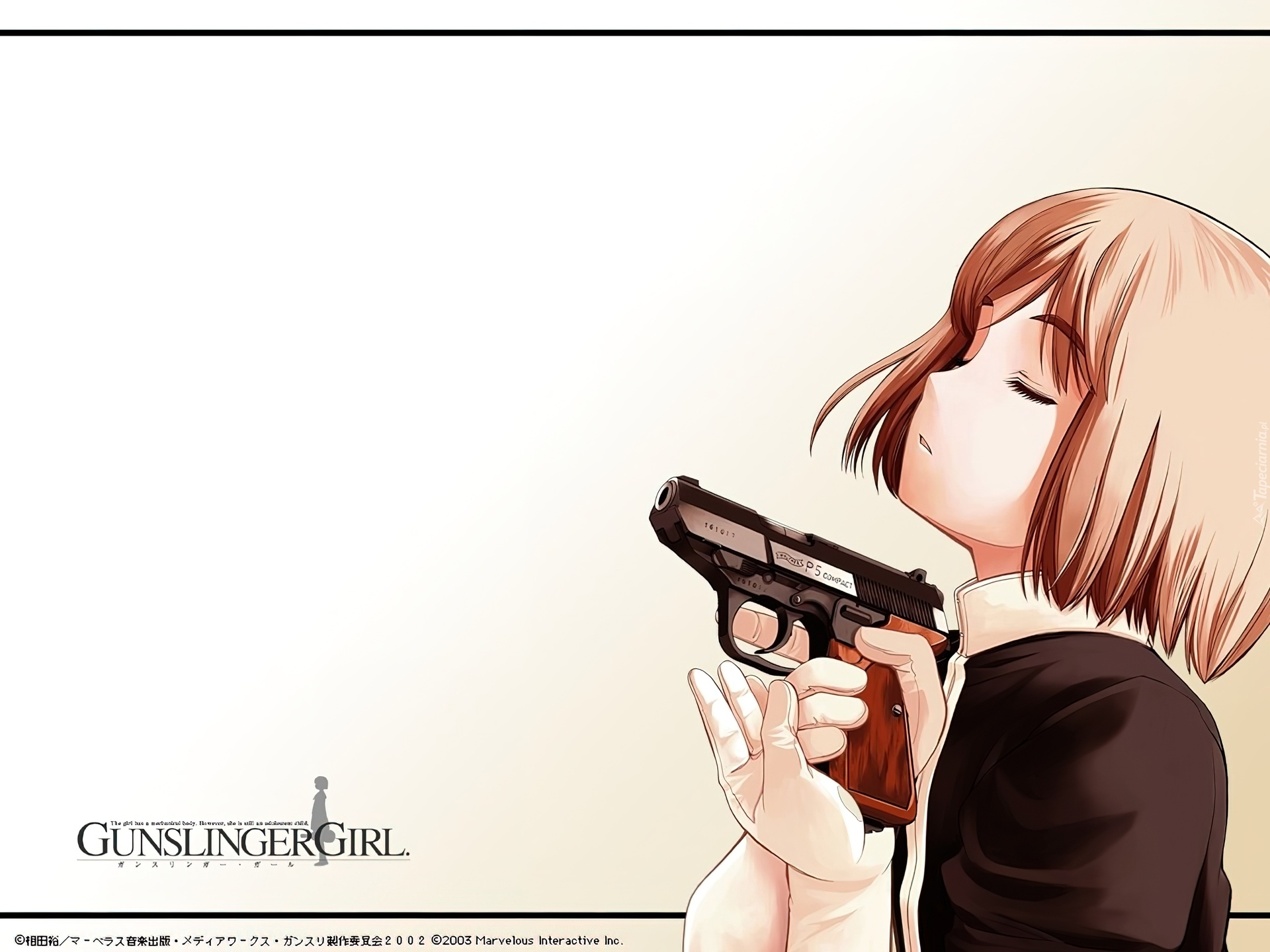 Gunslinger Girl, rękawiczki, kobieta, pistolet