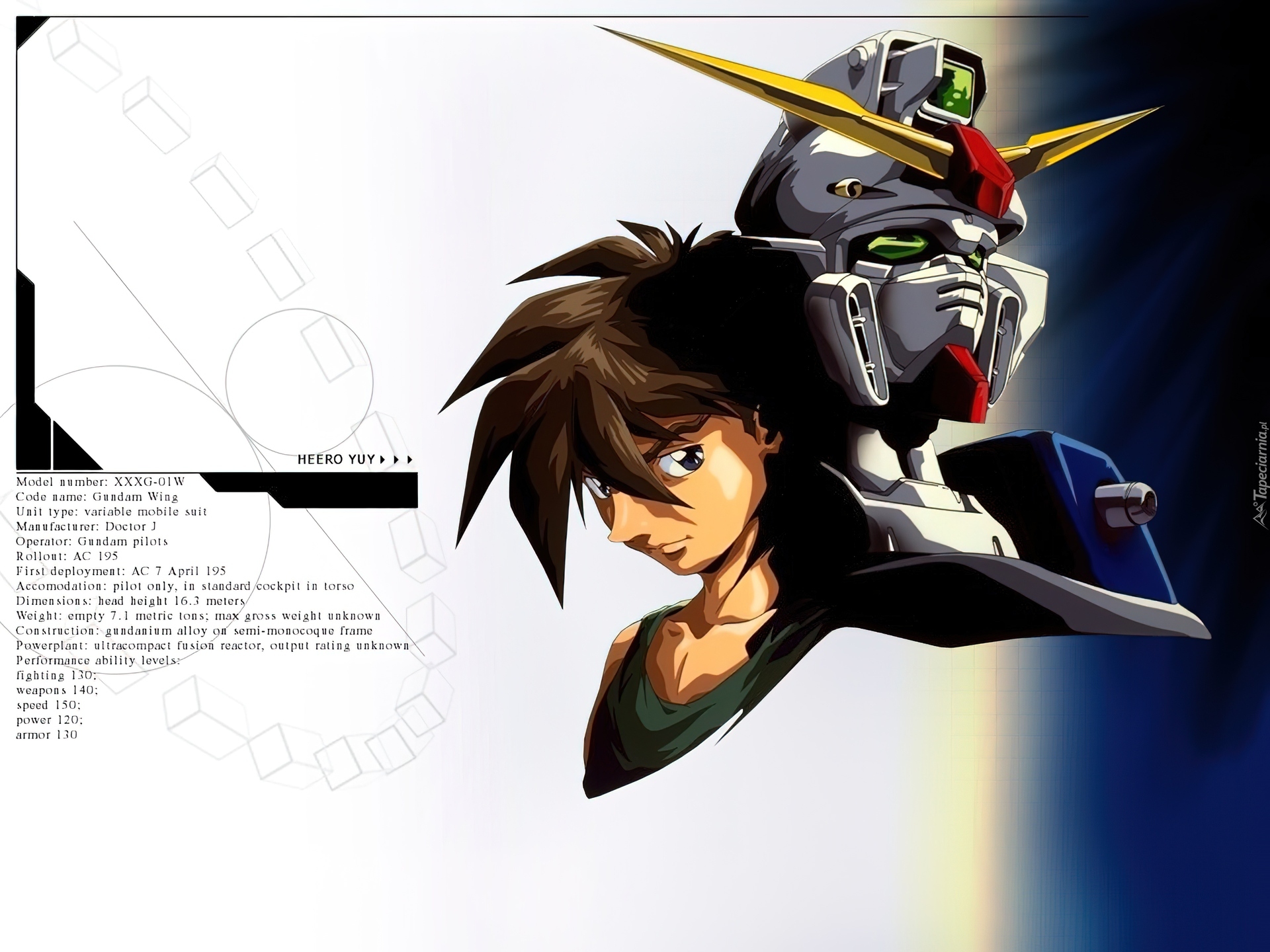 Gundam Wing, twarz, maska