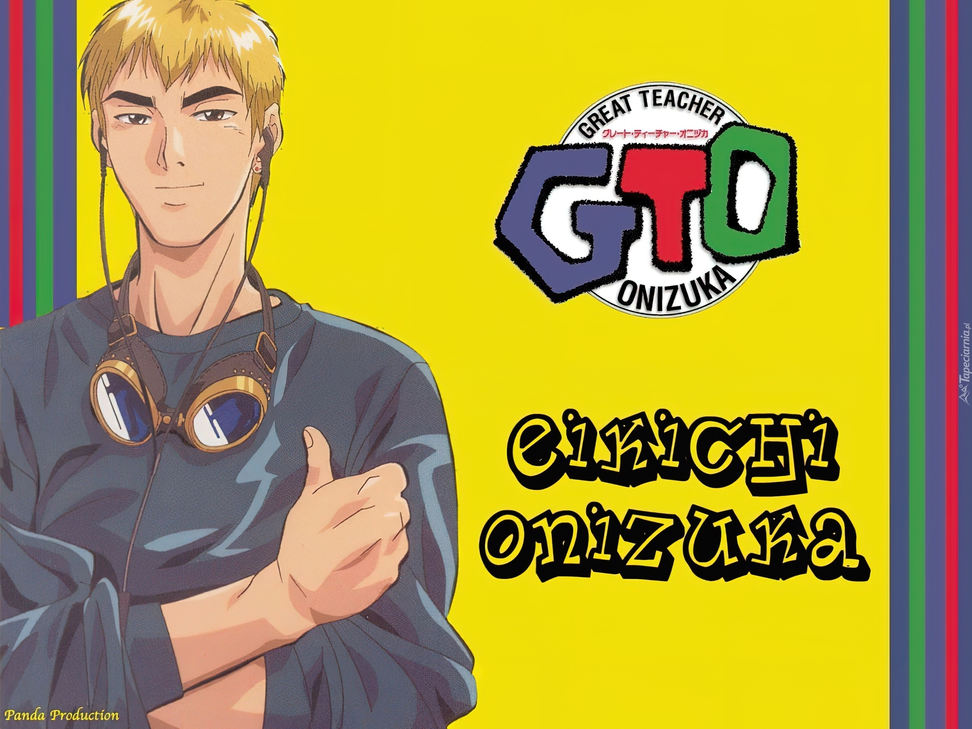 Great Teacher Onizuka, postać, napisy, logo, gogle