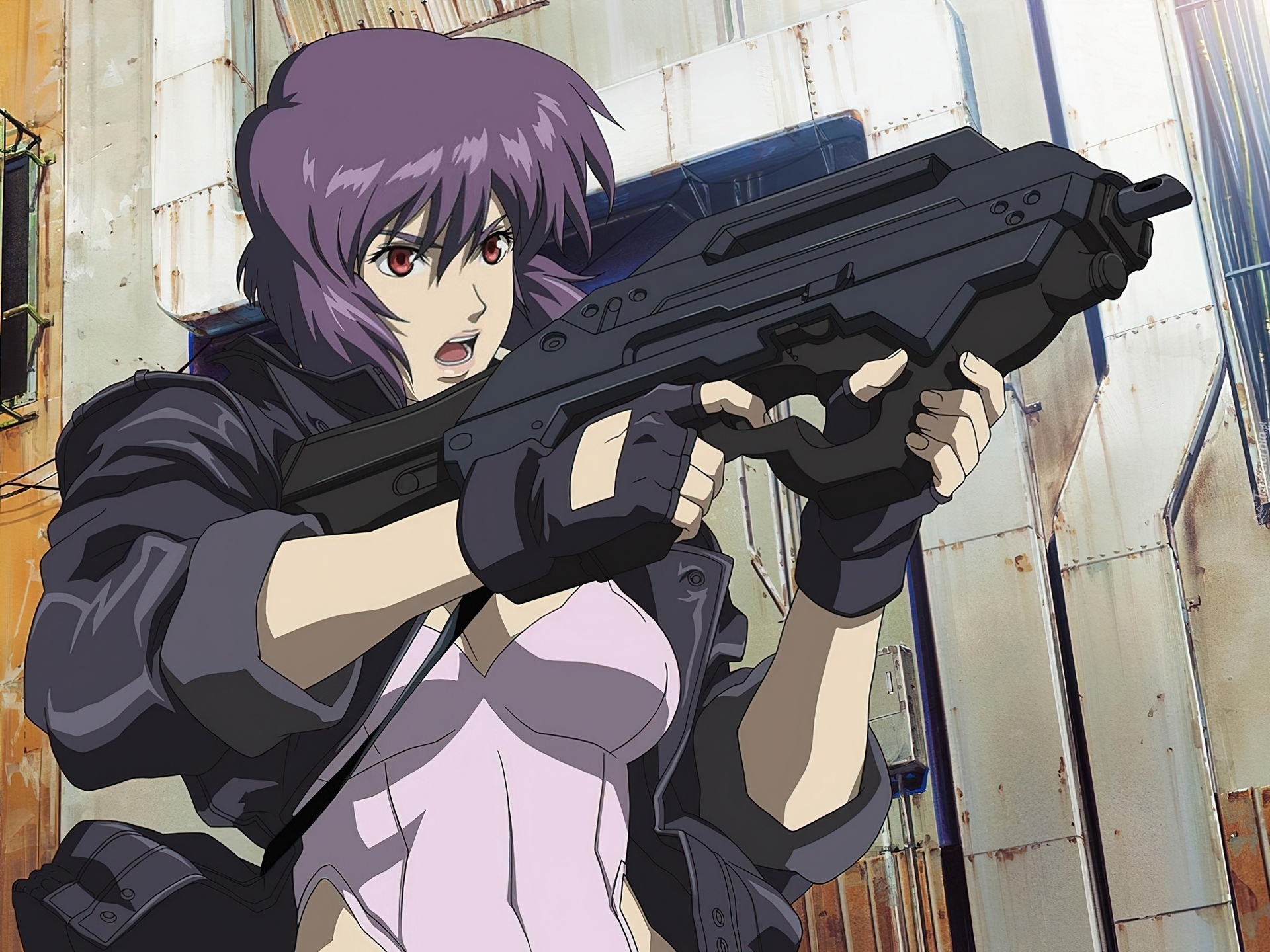 Ghost In The Shell, kobieta, karabin