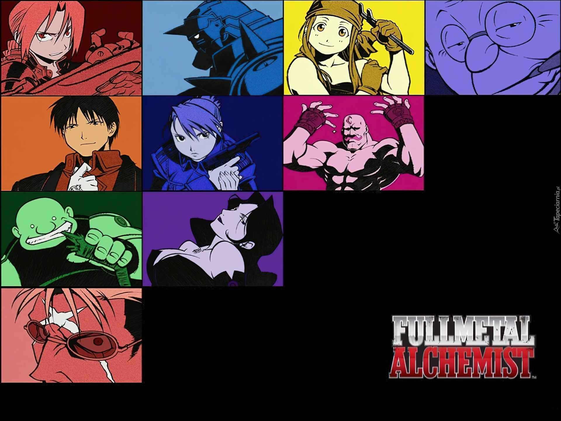 Full Metal Alchemist, ludzie, napis, fotki