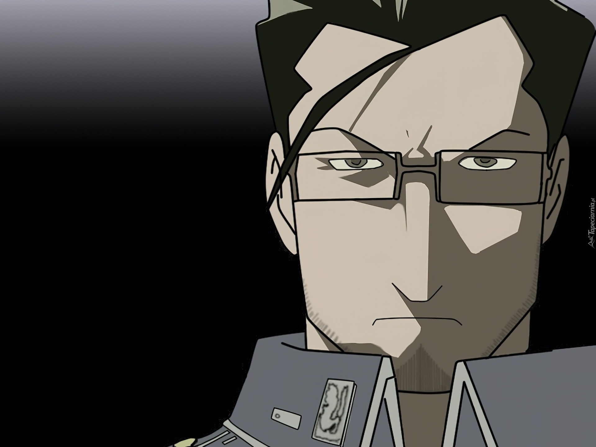 Full Metal Alchemist, facet, okulary