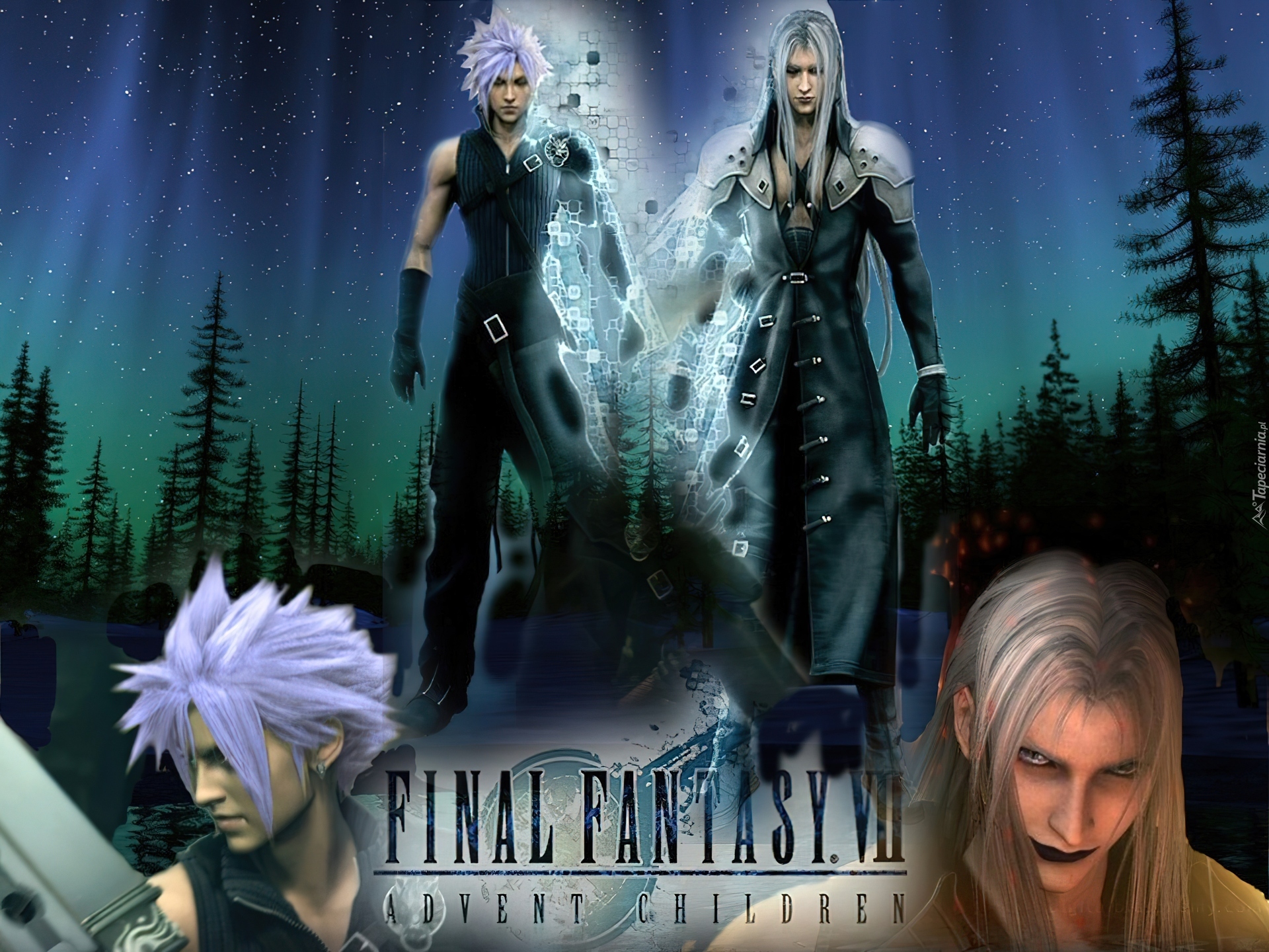 postacie, fantazja, Ff 7 Advent Children, las