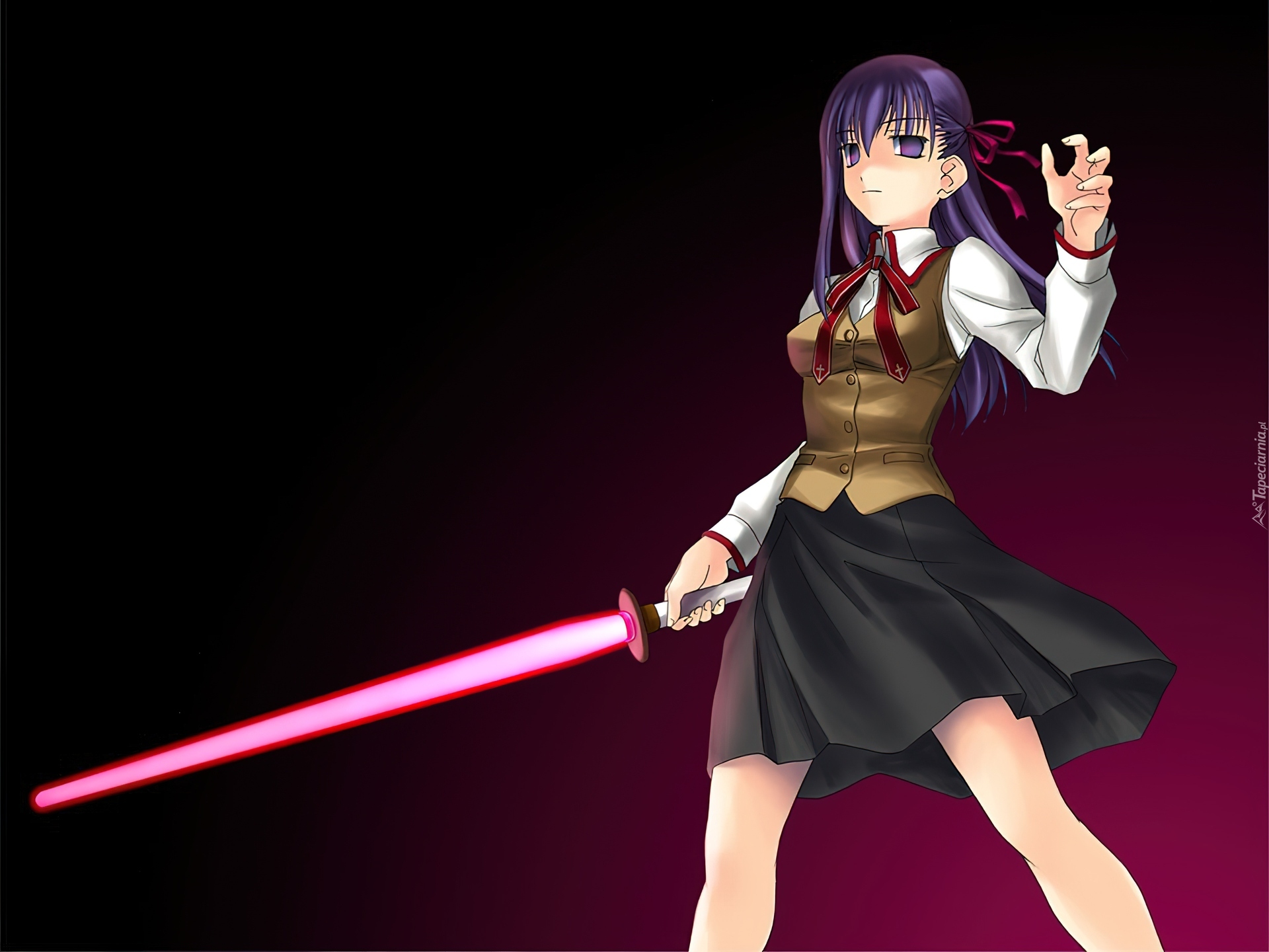 Fate Stay Night, kobieta, miecz