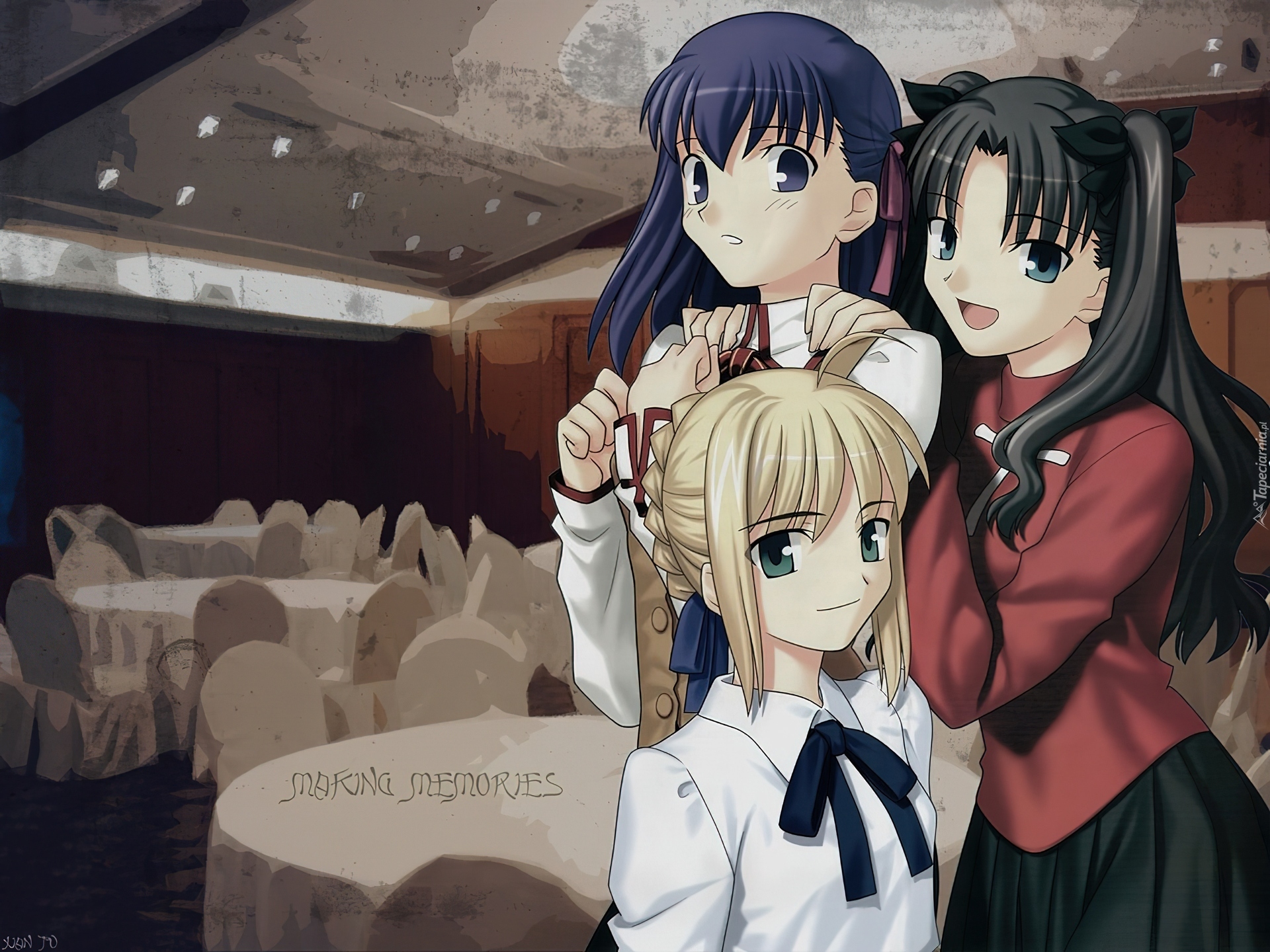 Fate Stay Night, dziewczyny, restauracja