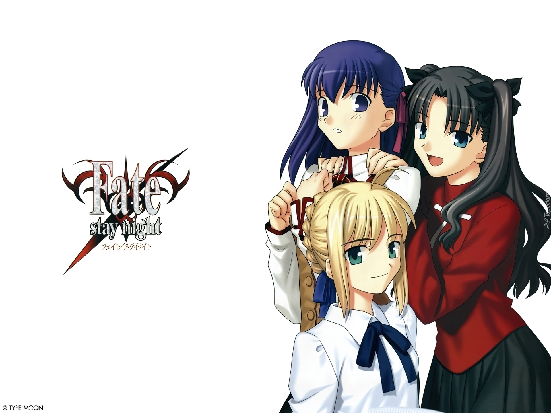 logo, dziewczyny, Fate Stay Night