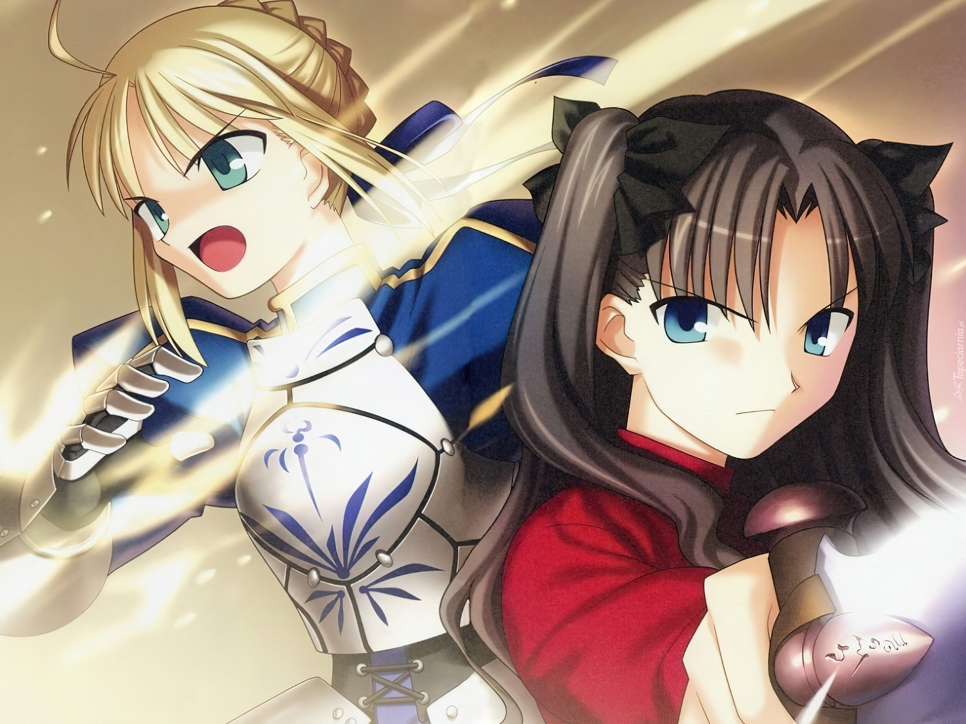 Fate Stay Night, dziewczyny, twarze, gniew, oczy