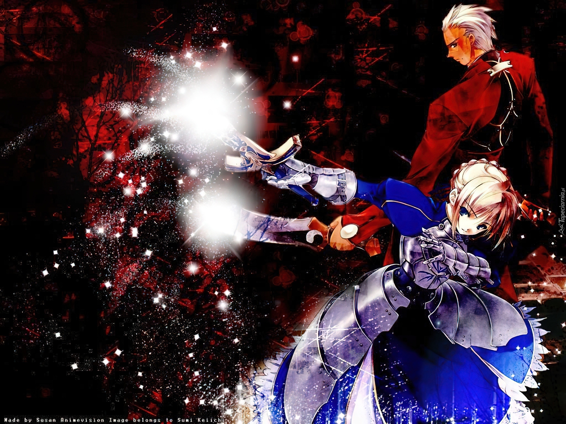 Fate Stay Night, ludzie, zbroja, czary