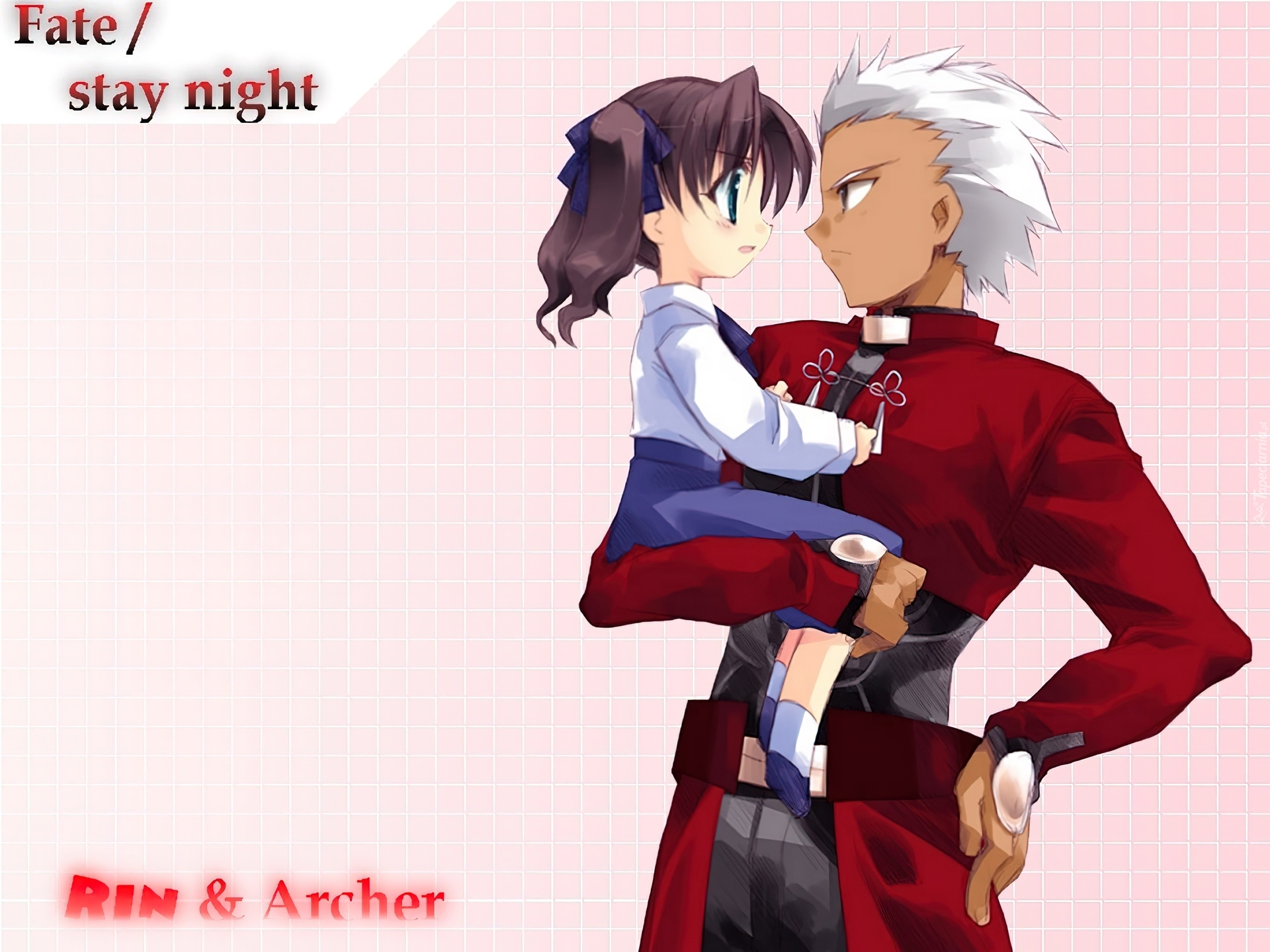 Fate Stay Night, facet, dziecko, Rin, archer