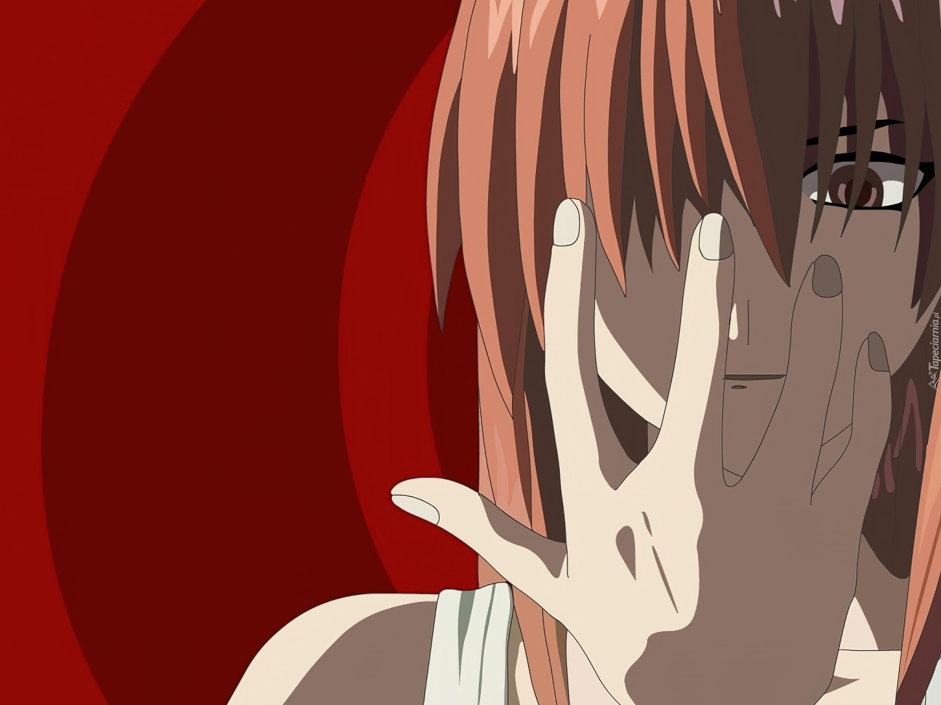 Elfen Lied, dłoń, dziewczyna, włosy