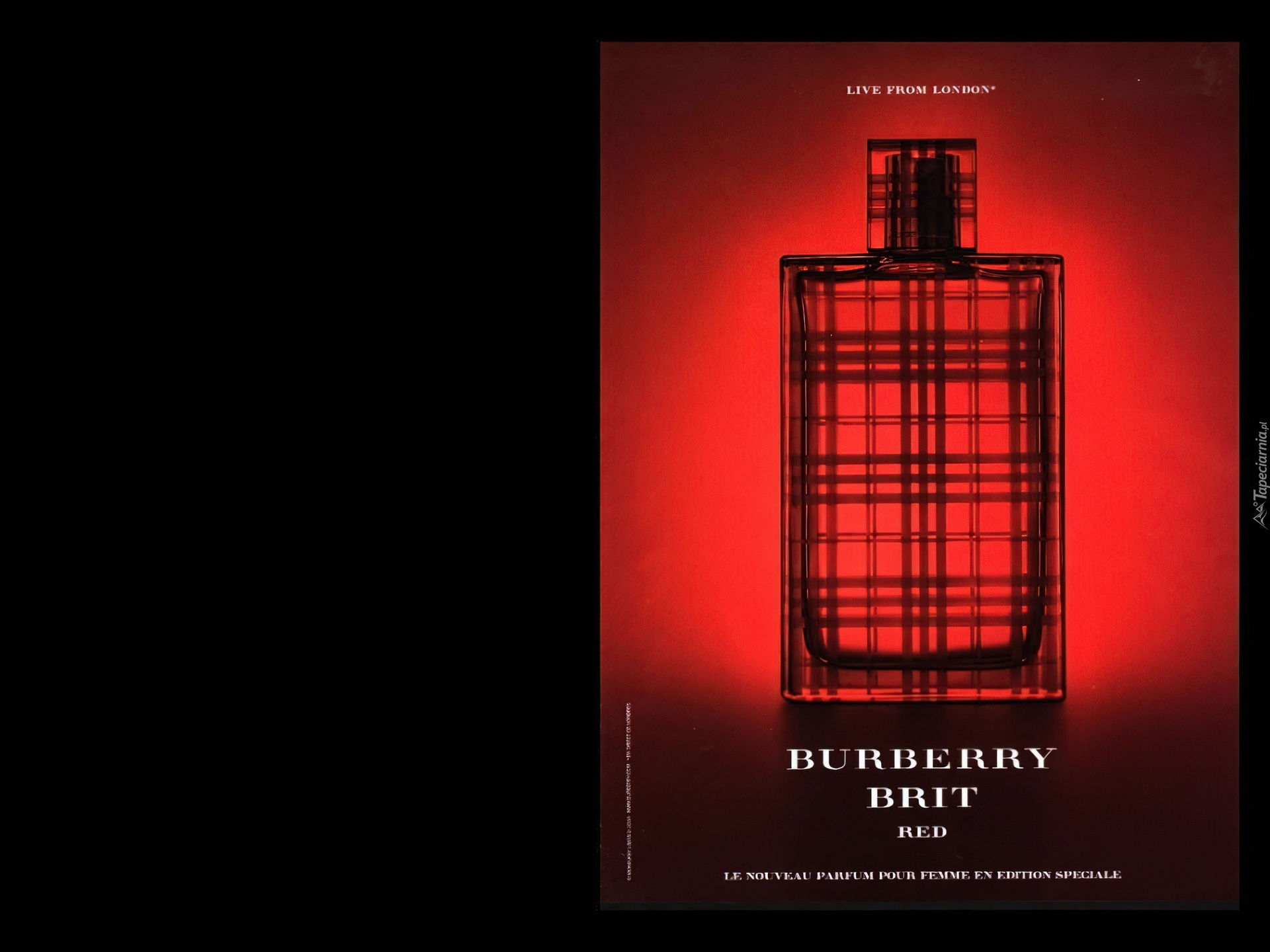 Burberry, red,  perfumy, flakon