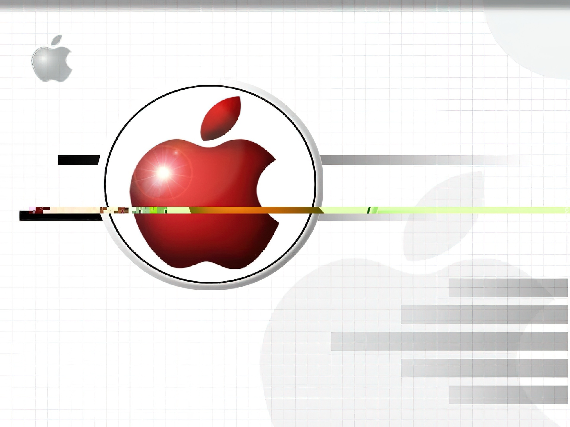 Apple, grafika, jabłko