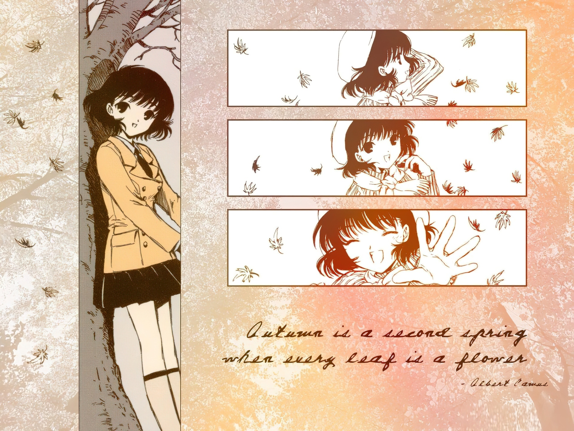 Chobits, dziewczyna, drzewo