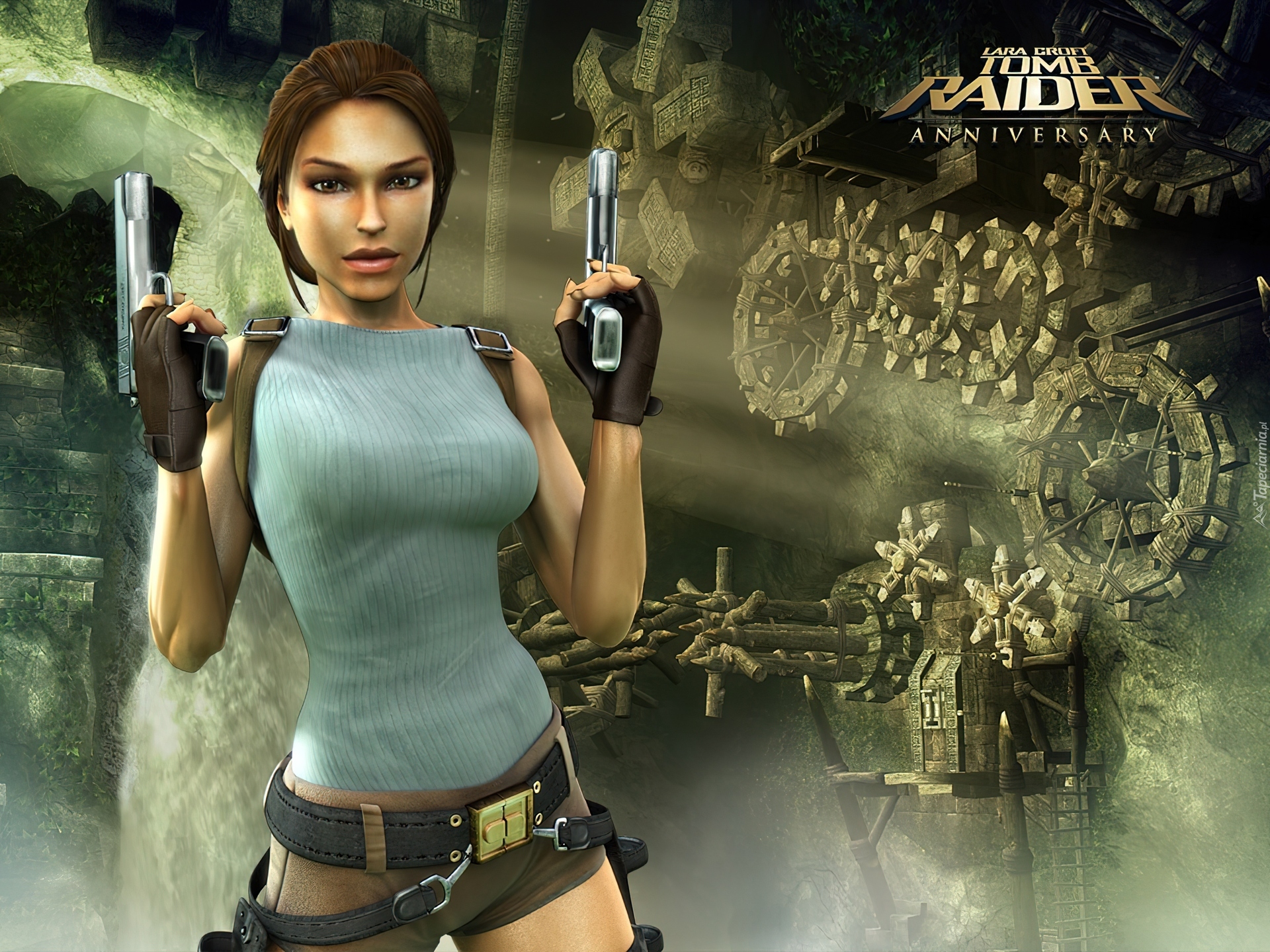 kobieta, broń, Tomb Raider Anniversary