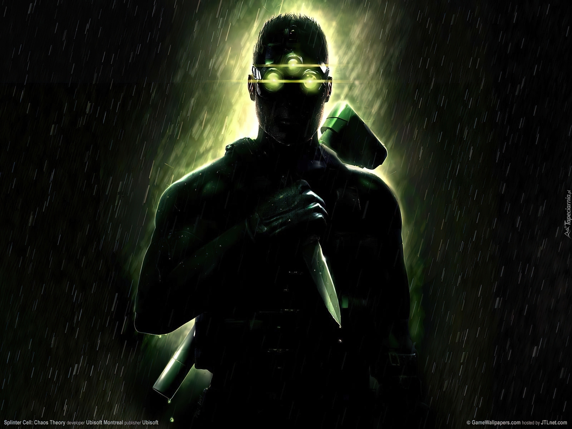 nóż, mężczyzna, deszcz, Splinter Cell