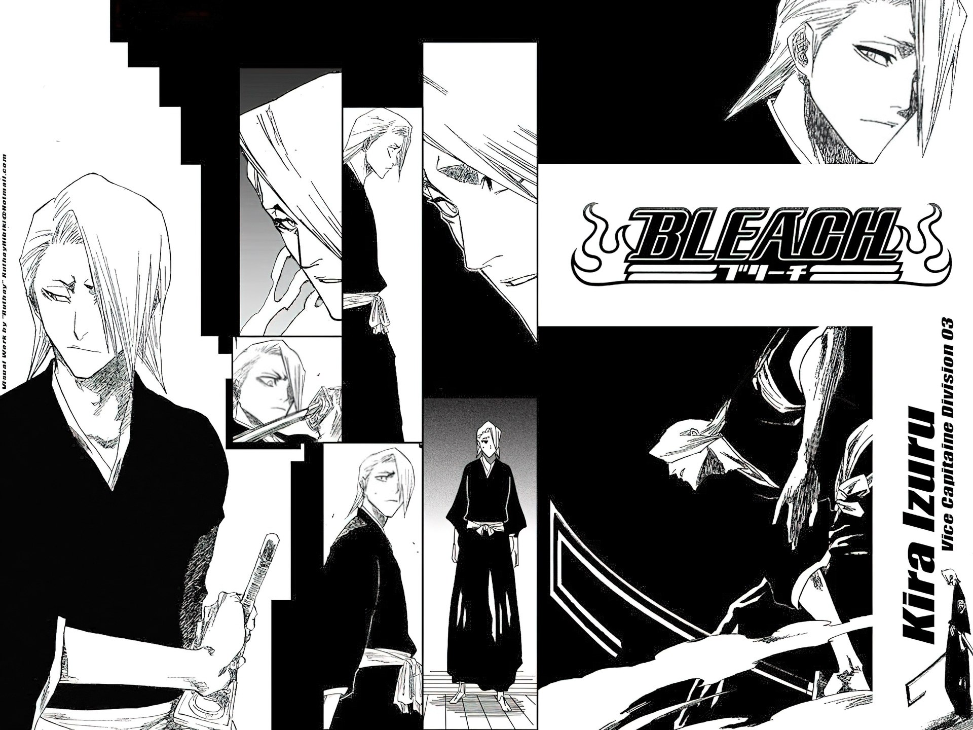 Bleach, ludzie, postać, napisy, ubranie