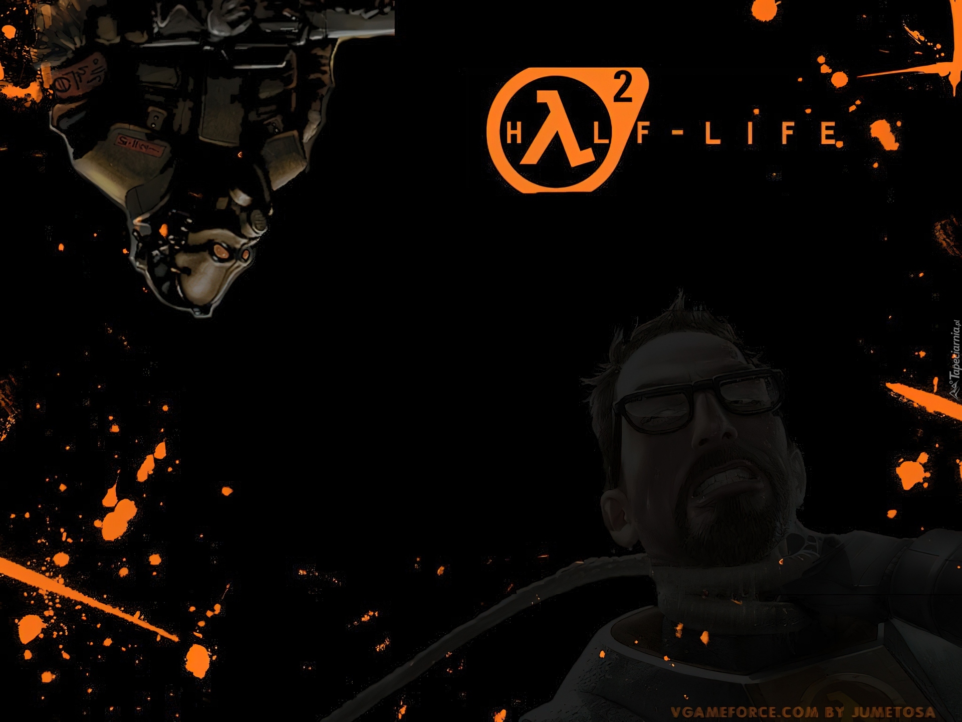 Half Life 2, okulary, mężczyzna, postać