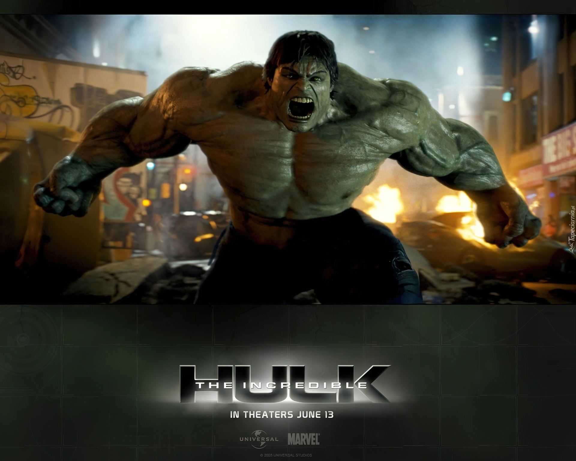 The Incredible Hulk, stwór, mięśnie, pożar