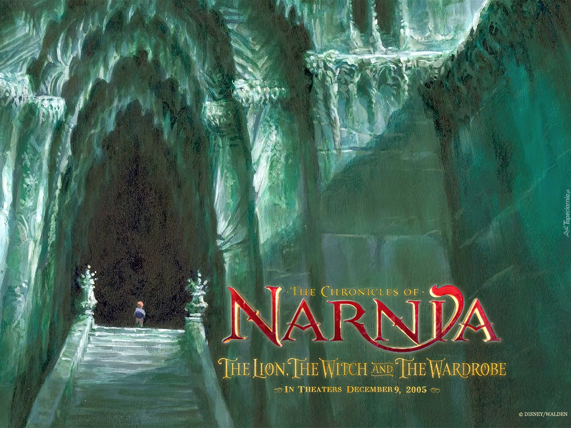 The Chronicles Of Narnia, zamek, dziecko, schody, napis