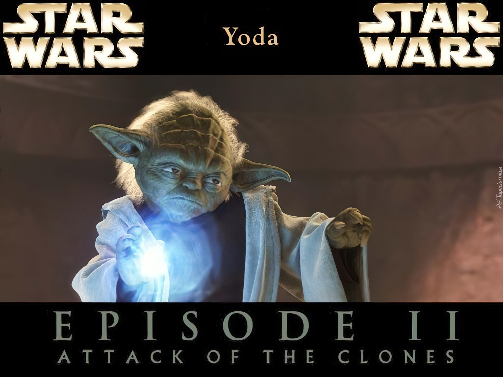 Star Wars, Yoda, czary, napis
