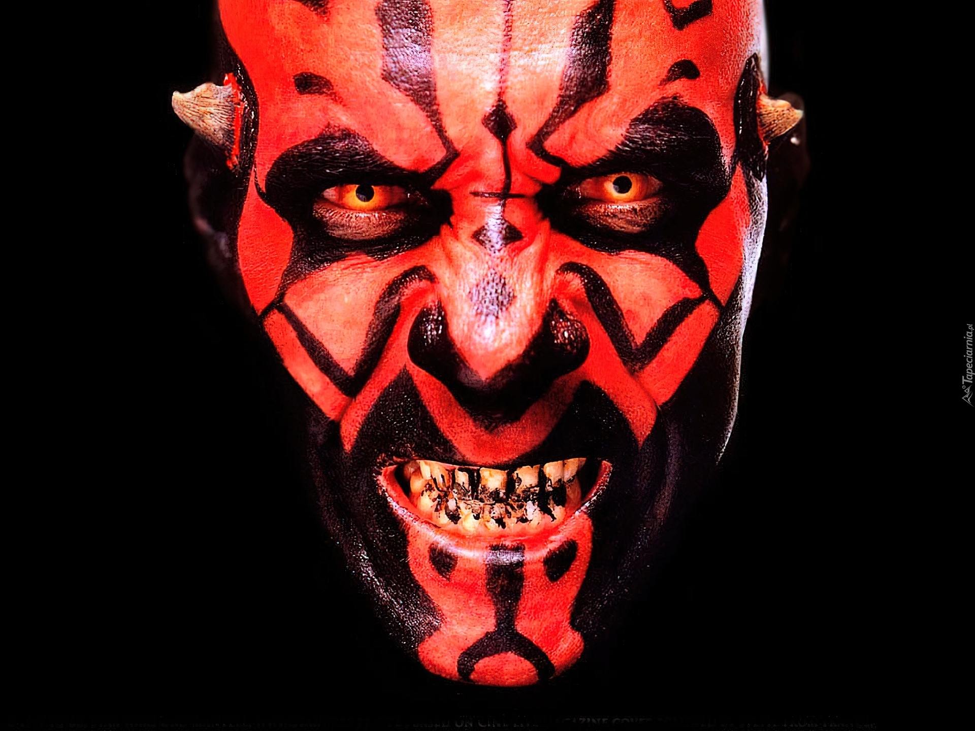 Star Wars, zęby, Darth Maul, głowa