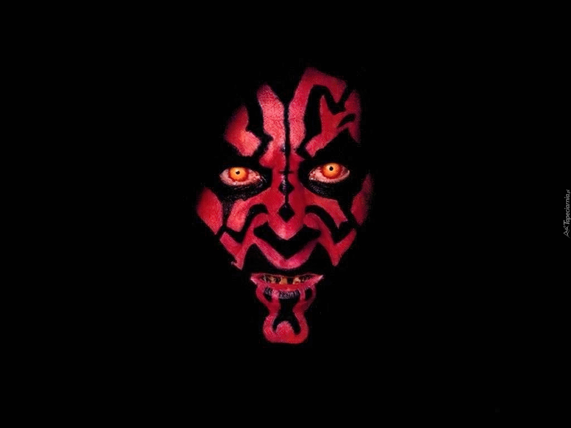 Star Wars, twarz, czarne, tło, Darth Maul