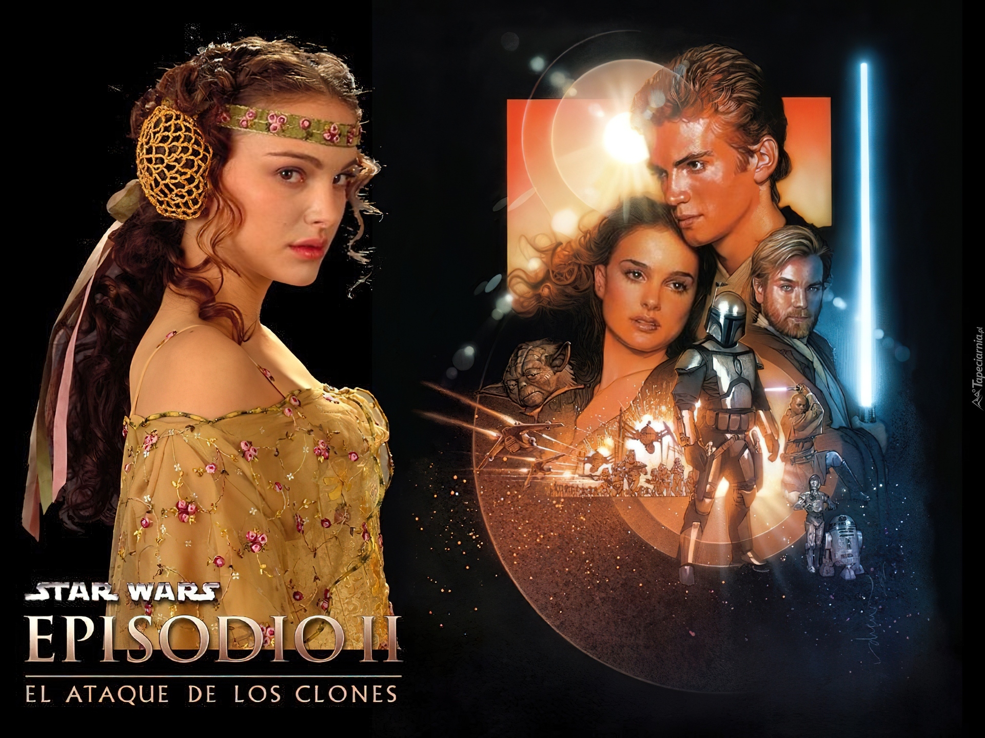 Star Wars, Natalie Portman, kwiatki, postacie