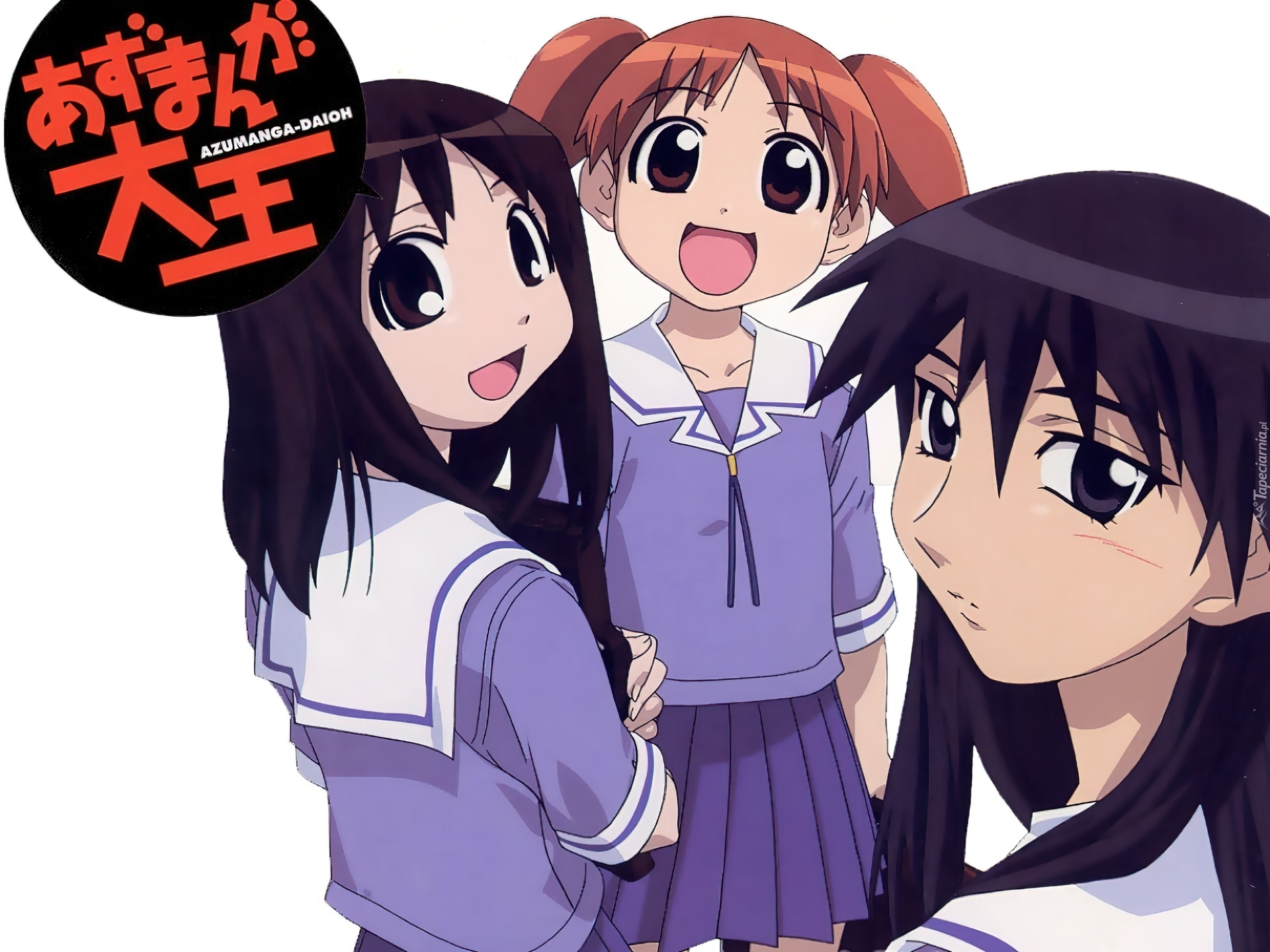 Azumanga Daioh, dziewczyny, oczy, napisy