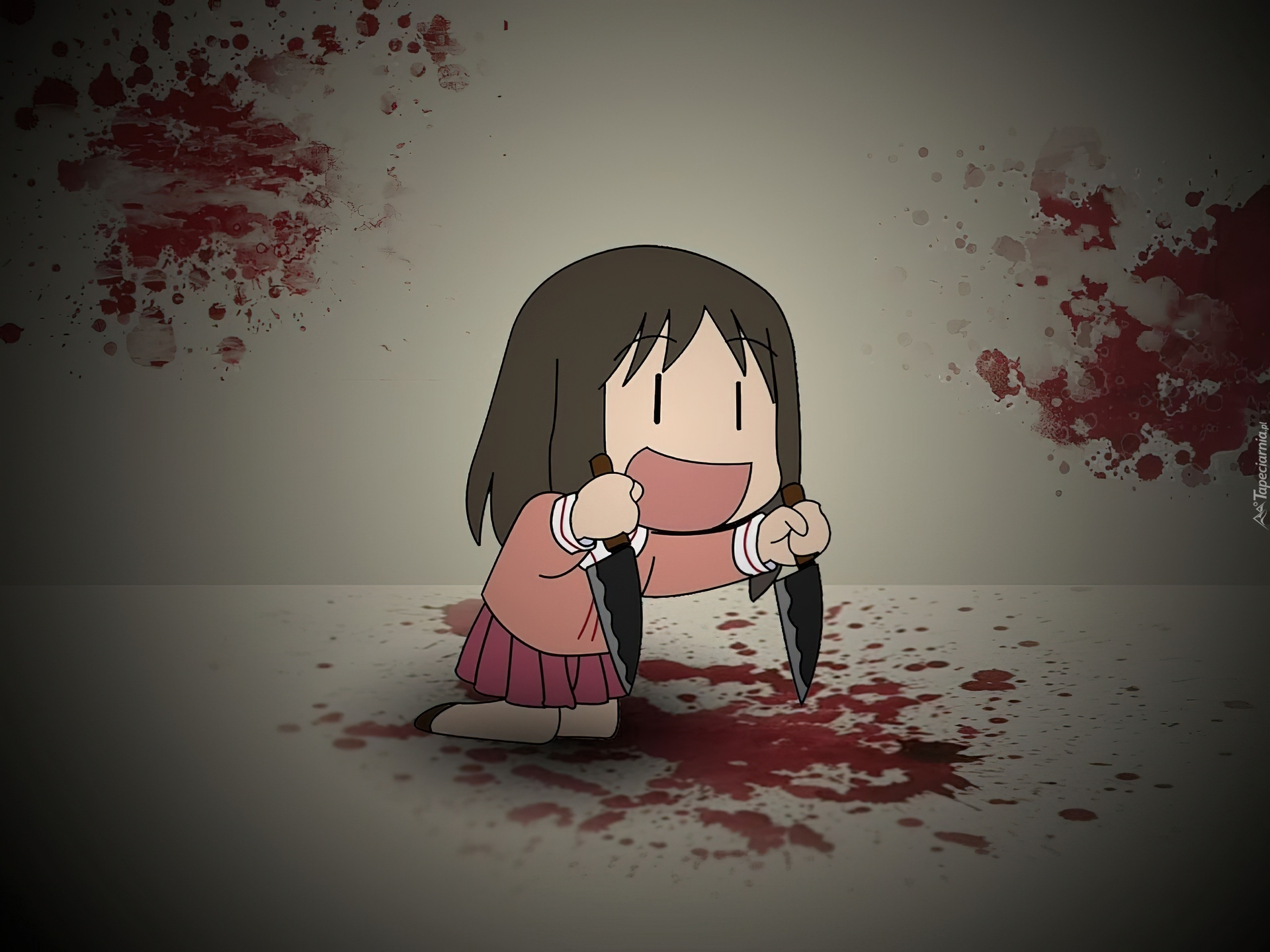 Azumanga Daioh, dziewczynka, noże