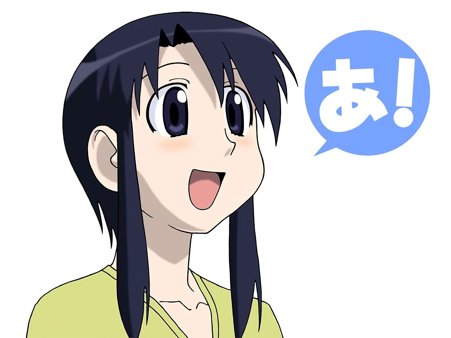 Azumanga Daioh, kobieta, napis, włosy