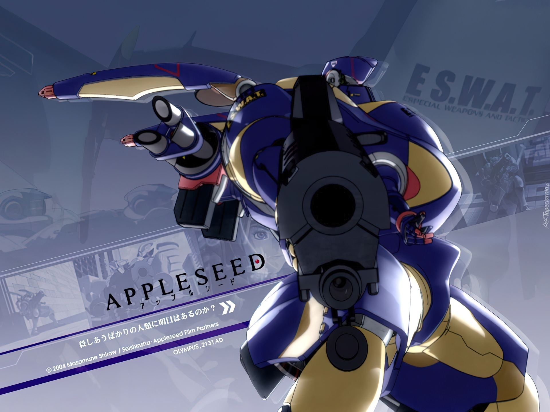 Appleseed, pistolet, robot