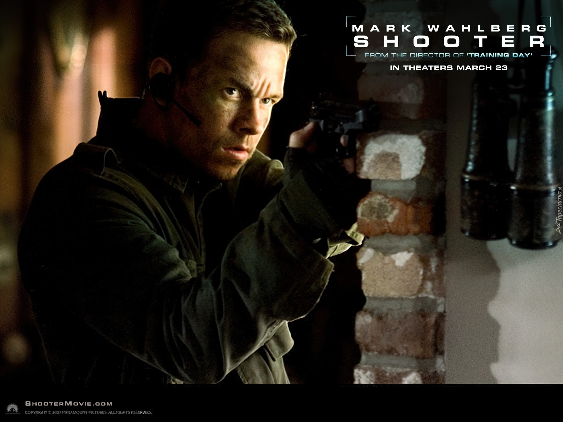 Mark Wahlberg, Shooter, strzelec, mur, lornetka, Aktor