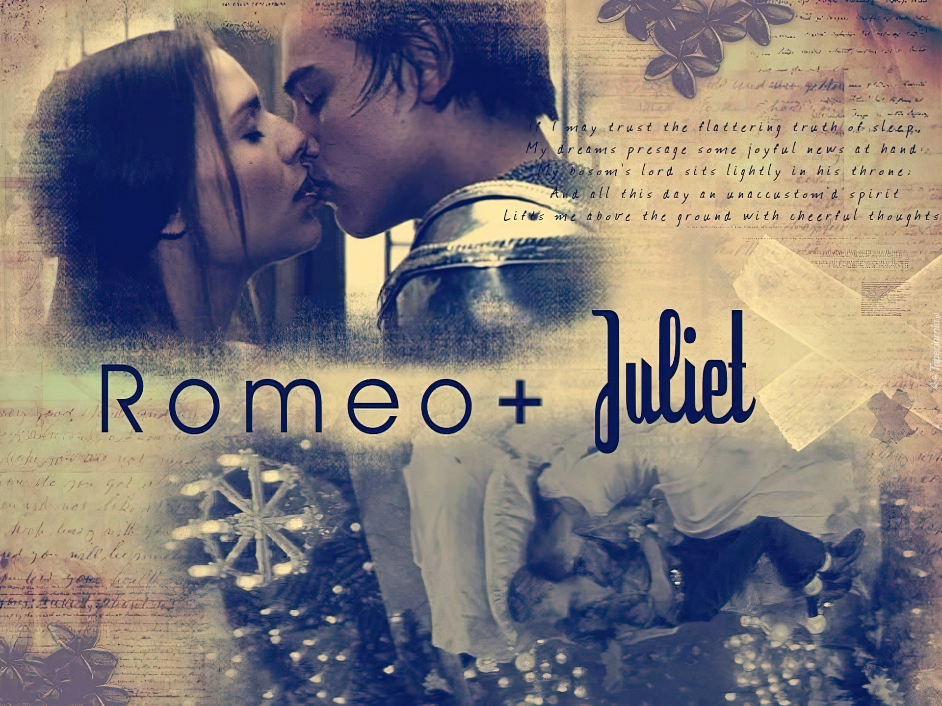 Romeo And Juliet, Leonardo DiCaprio, Claire Danes, pocałunek, napisy